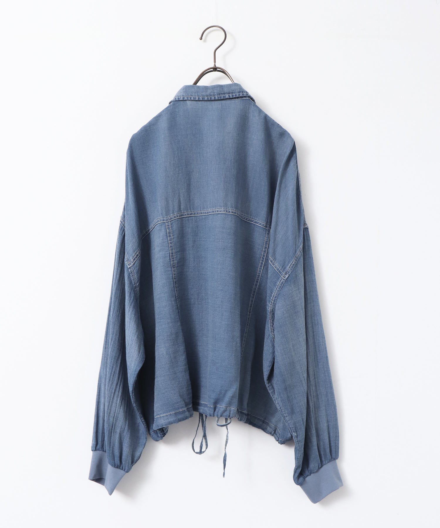 SHEER DENIM SHIRT JACKET