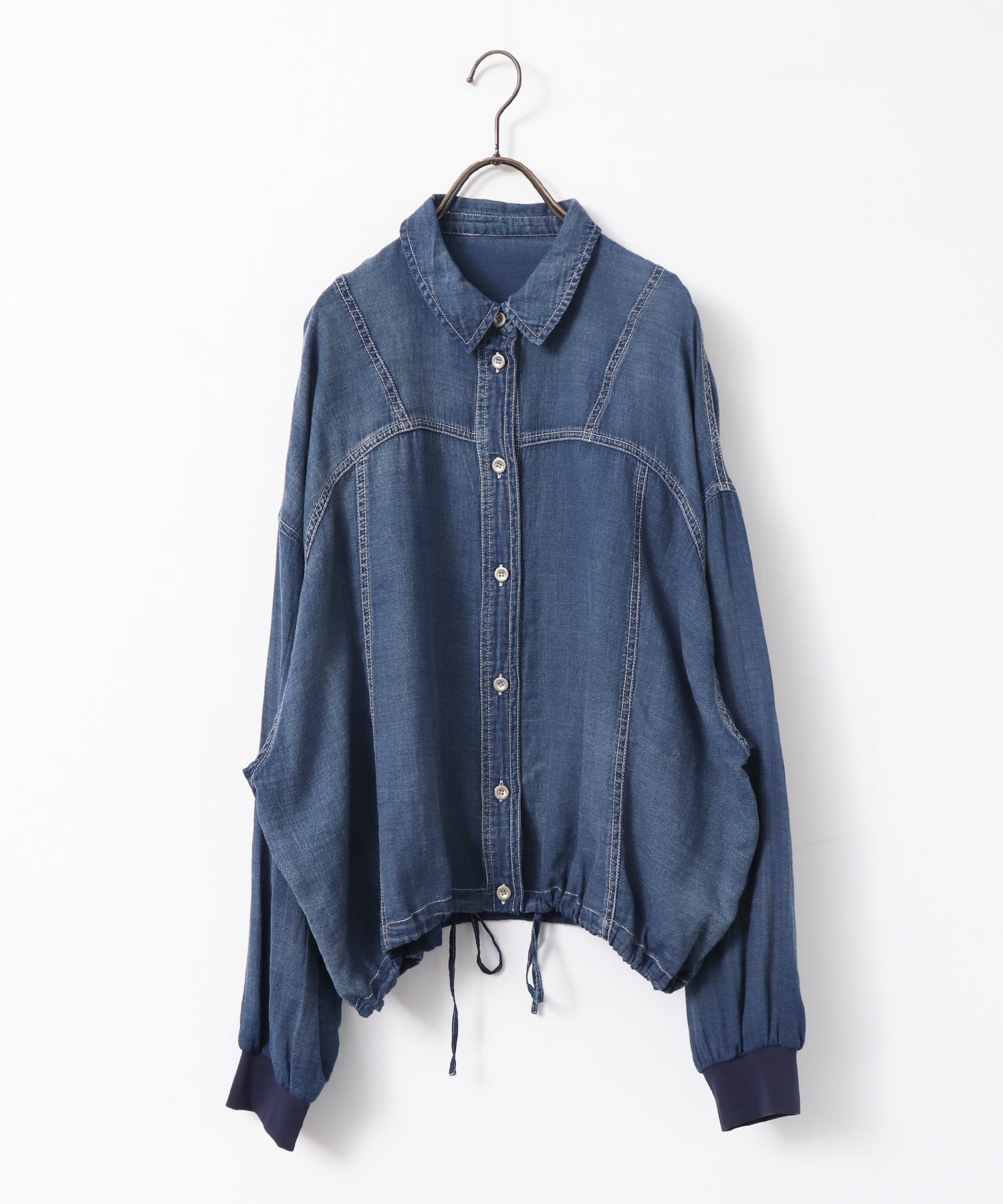 SHEER DENIM SHIRT JACKET