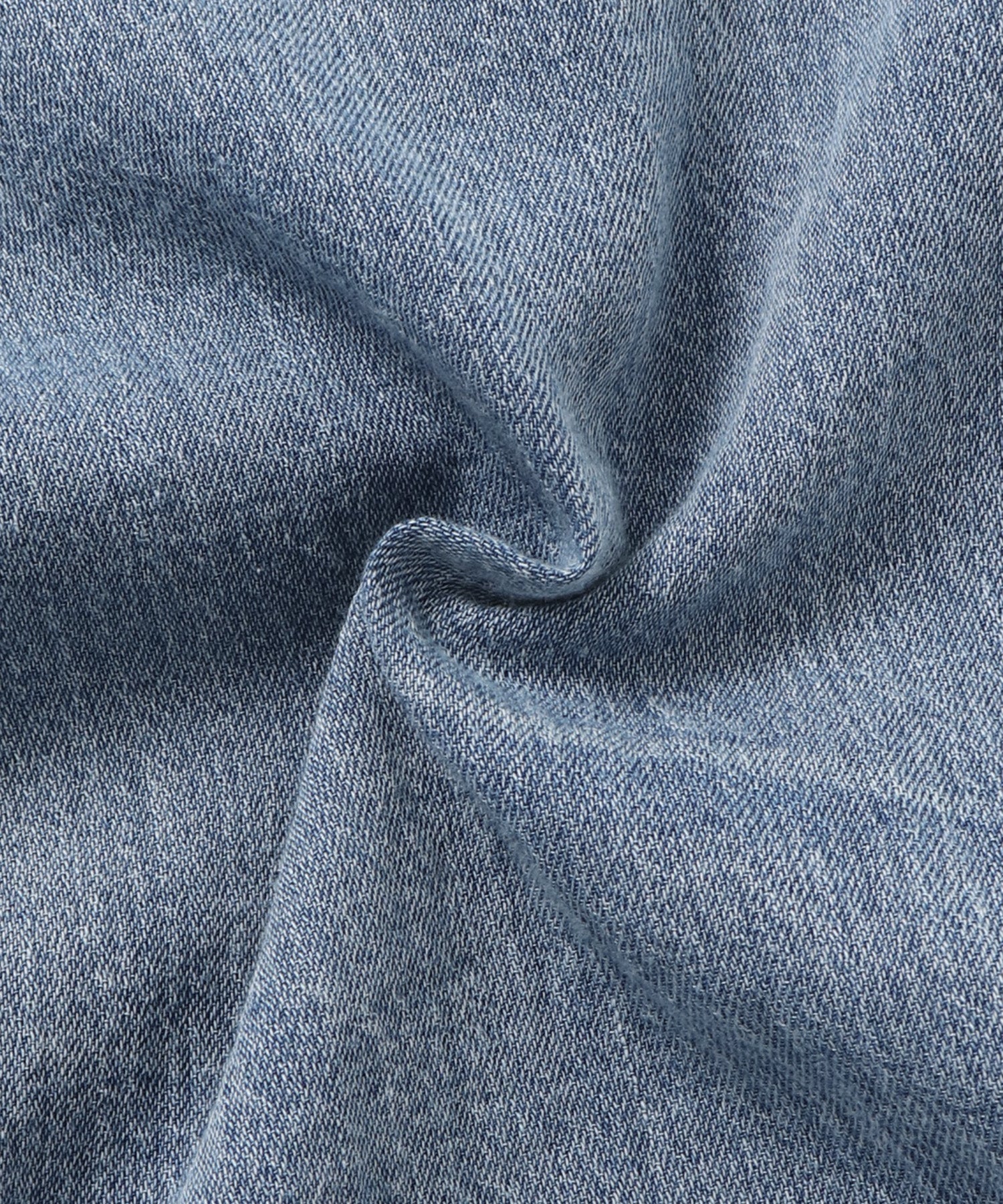 [PRE-ORDER]SHEER DENIM SHORT-SLEEVE SKIPPER SHIRT