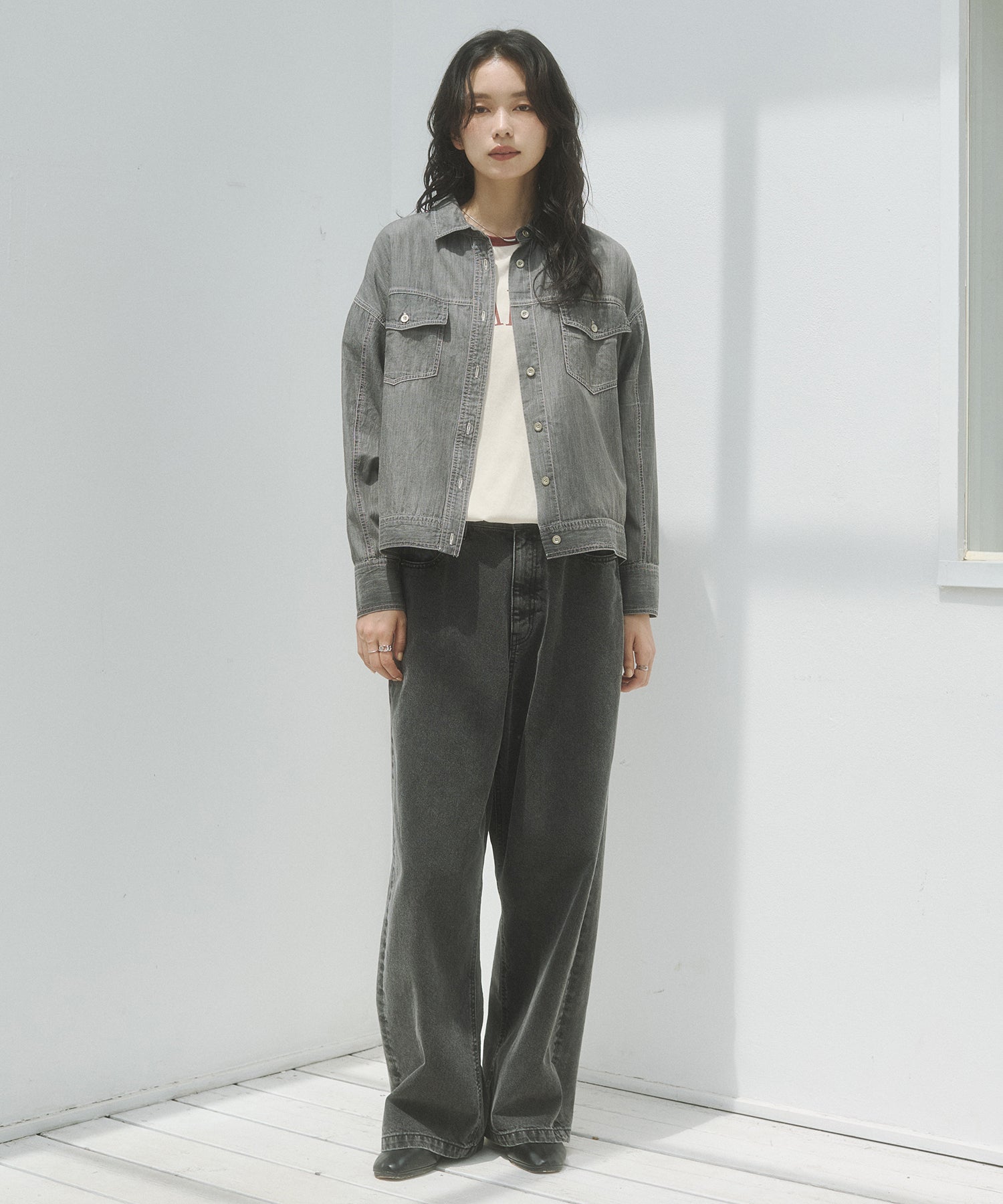 SHEER DENIM OVERSHIRT