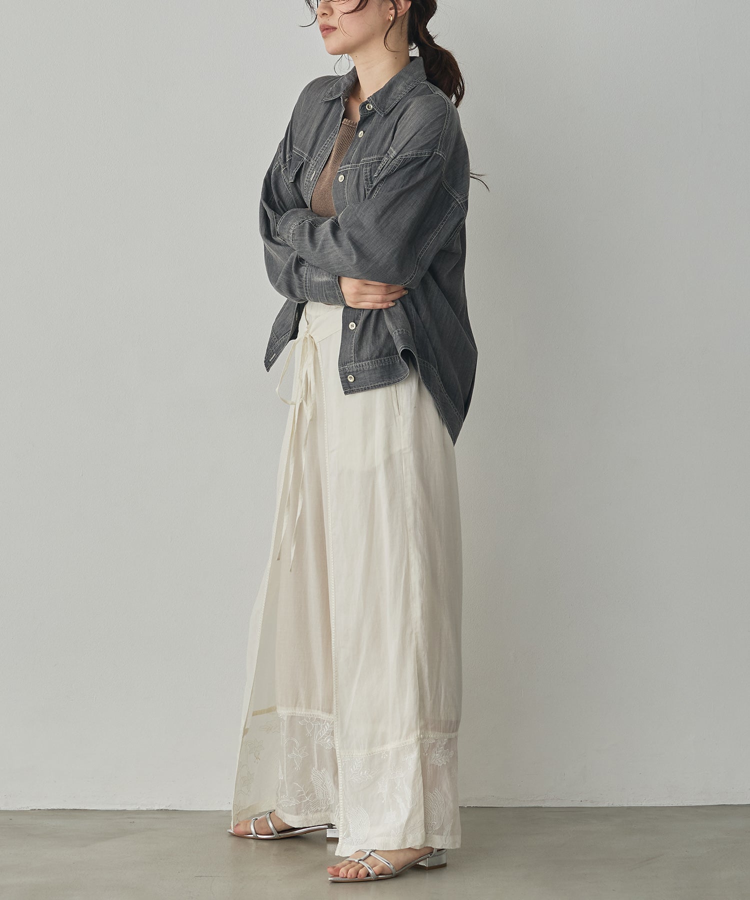 SHEER DENIM OVERSHIRT