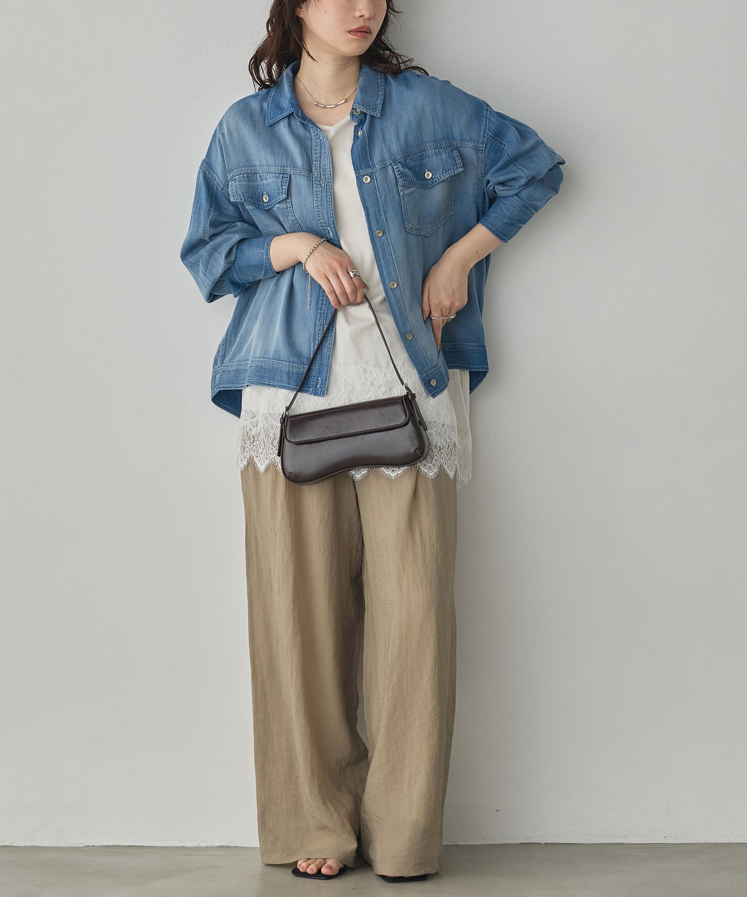 SHEER DENIM OVERSHIRT