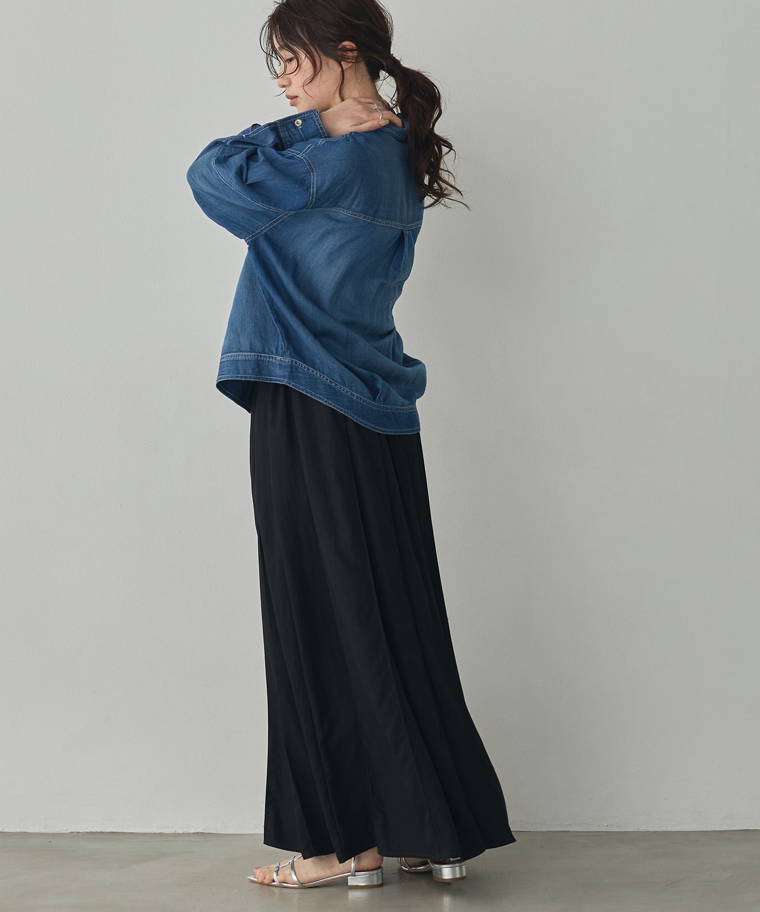 SHEER DENIM OVERSHIRT
