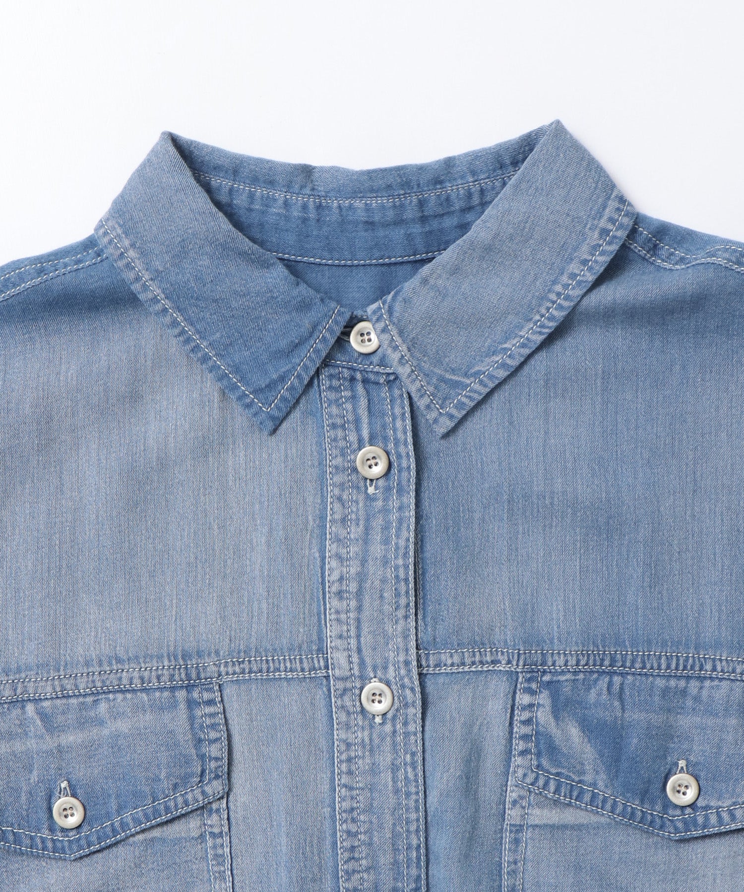 SHEER DENIM OVERSHIRT