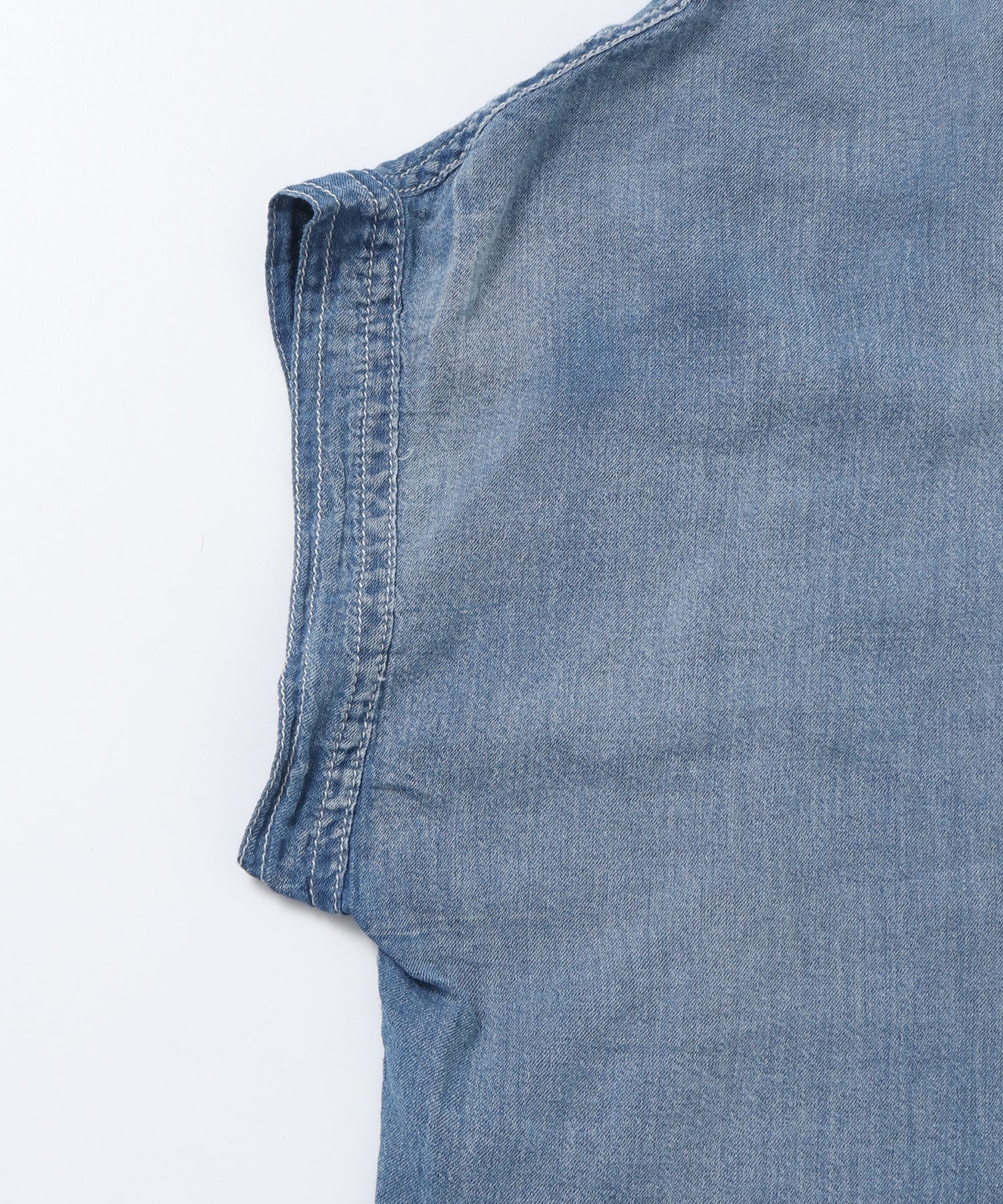 [PRE-ORDER]SHEER DENIM OVERSIZED SHORT-SLEEVE SHIRT