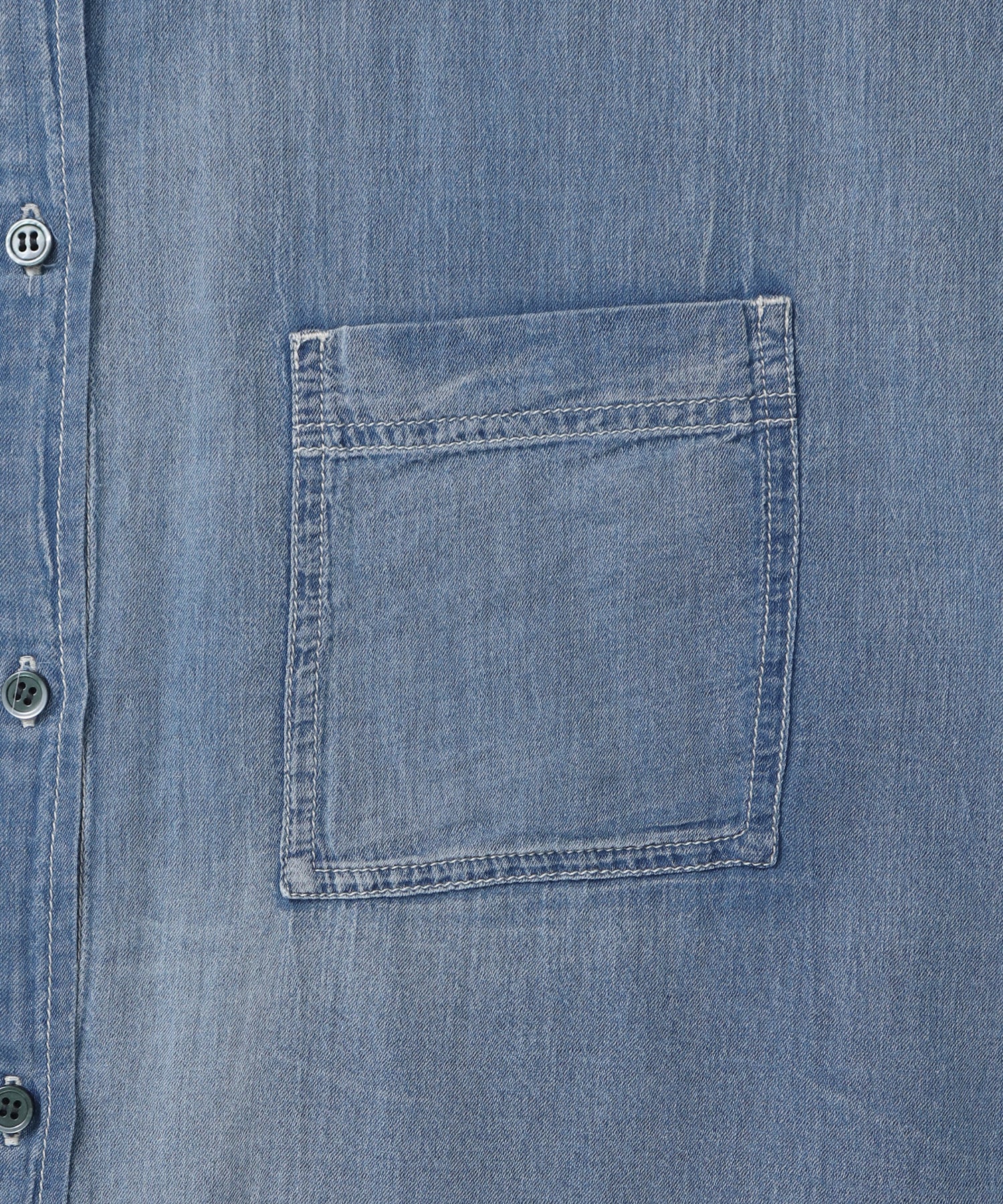 [PRE-ORDER]SHEER DENIM OVERSIZED SHORT-SLEEVE SHIRT