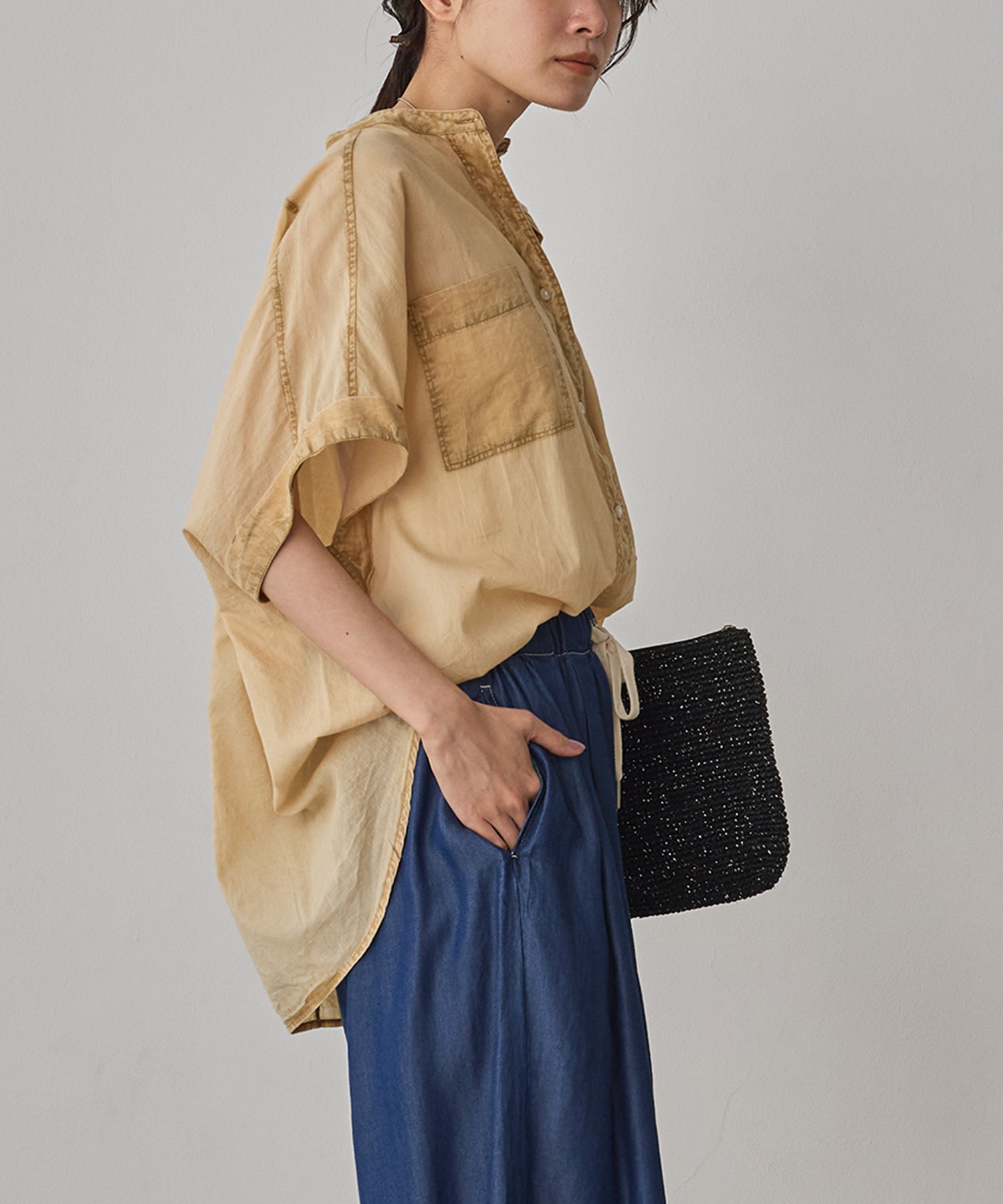 ACID-WASH SHORT-SLEEVE SHIRT