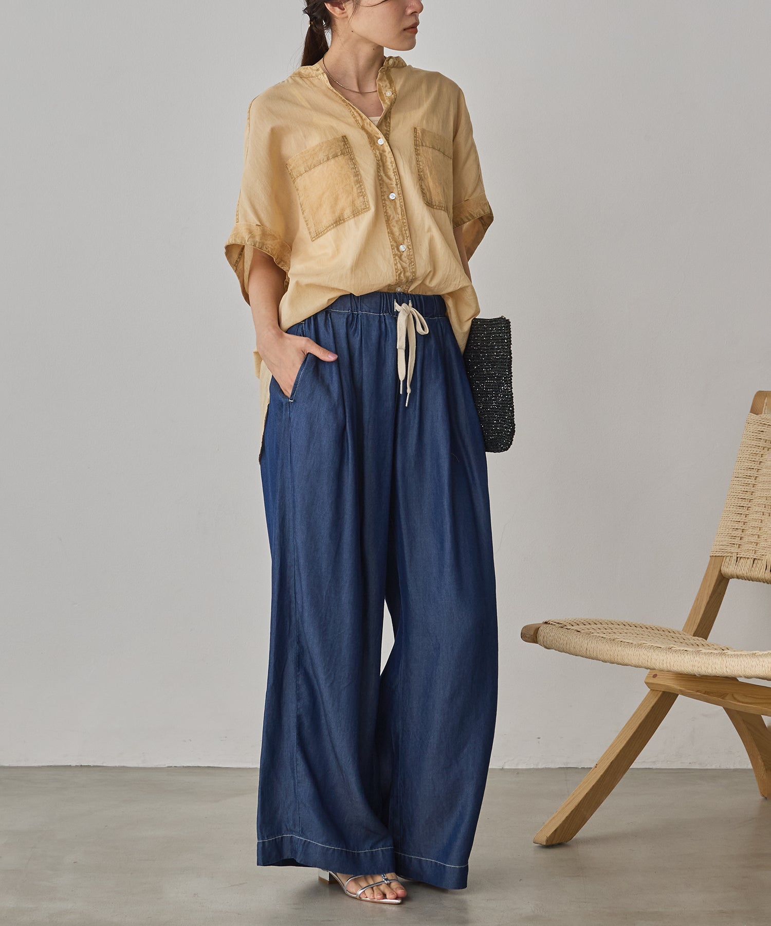ACID-WASH SHORT-SLEEVE SHIRT