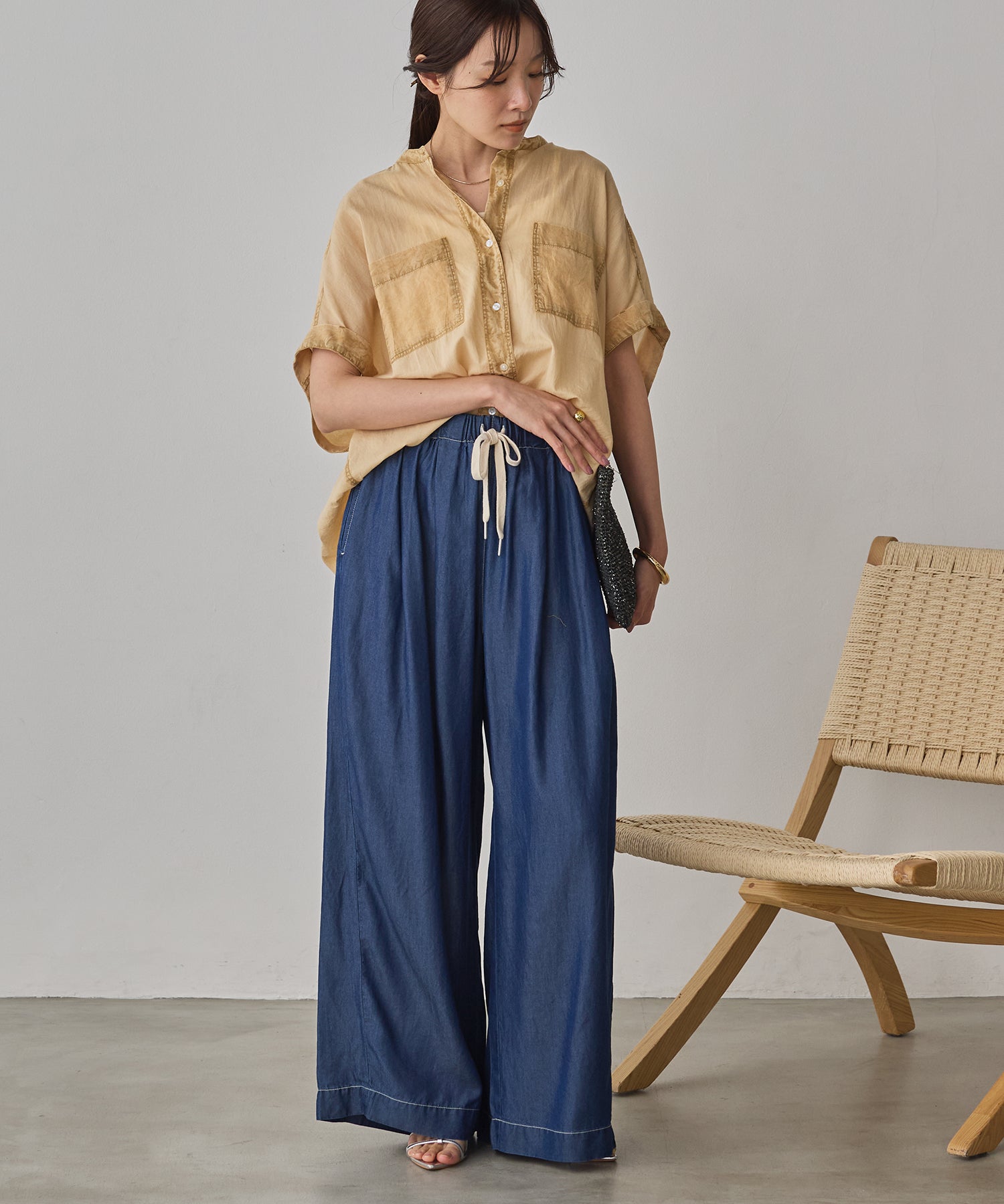 ACID-WASH SHORT-SLEEVE SHIRT