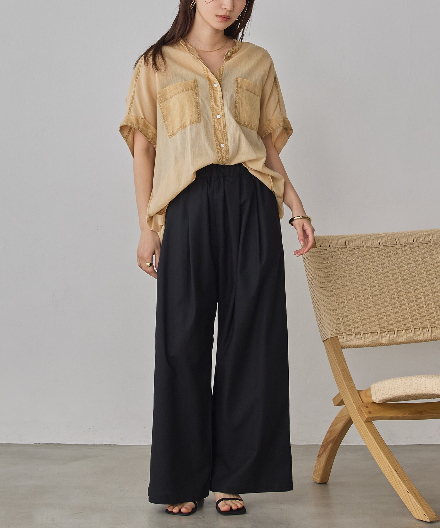 ACID-WASH SHORT-SLEEVE SHIRT