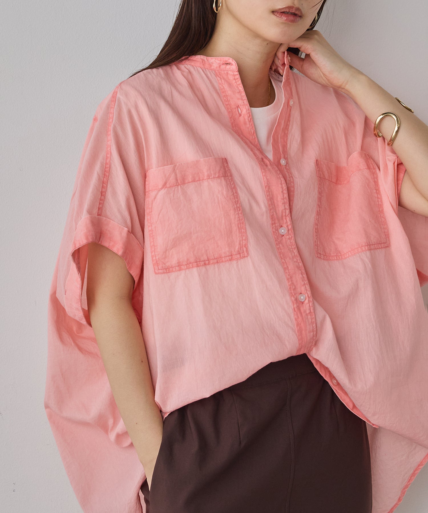 ACID-WASH SHORT-SLEEVE SHIRT