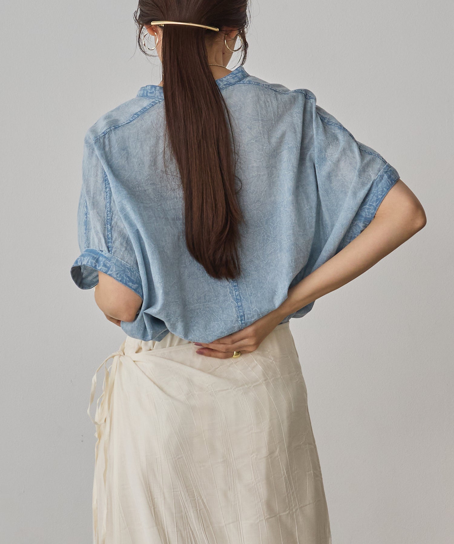 ACID-WASH SHORT-SLEEVE SHIRT