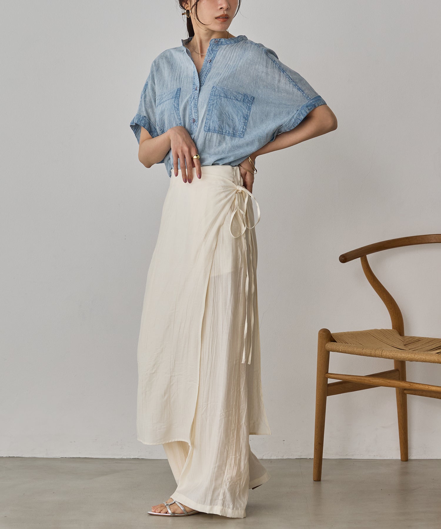 ACID-WASH SHORT-SLEEVE SHIRT