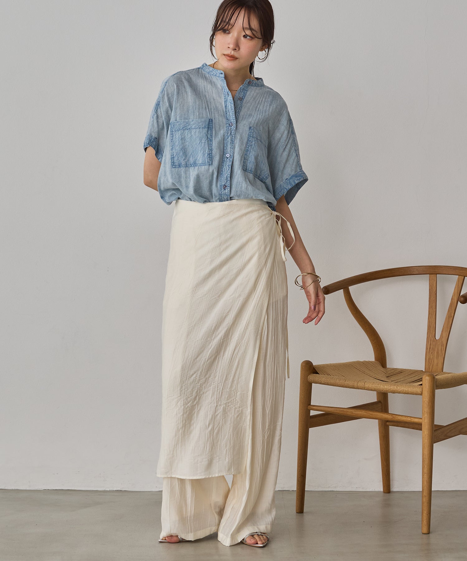 ACID-WASH SHORT-SLEEVE SHIRT