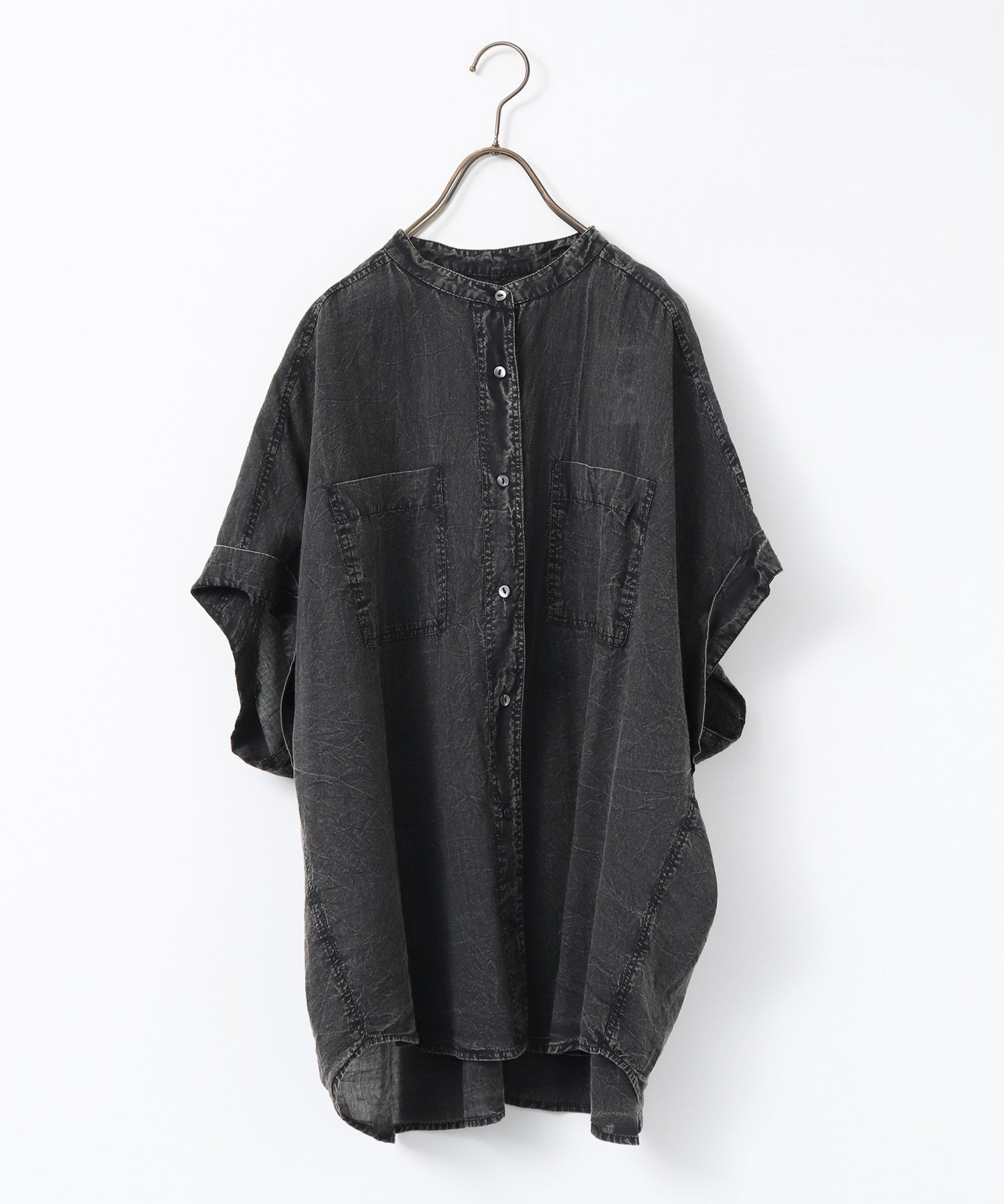 ACID-WASH SHORT-SLEEVE SHIRT