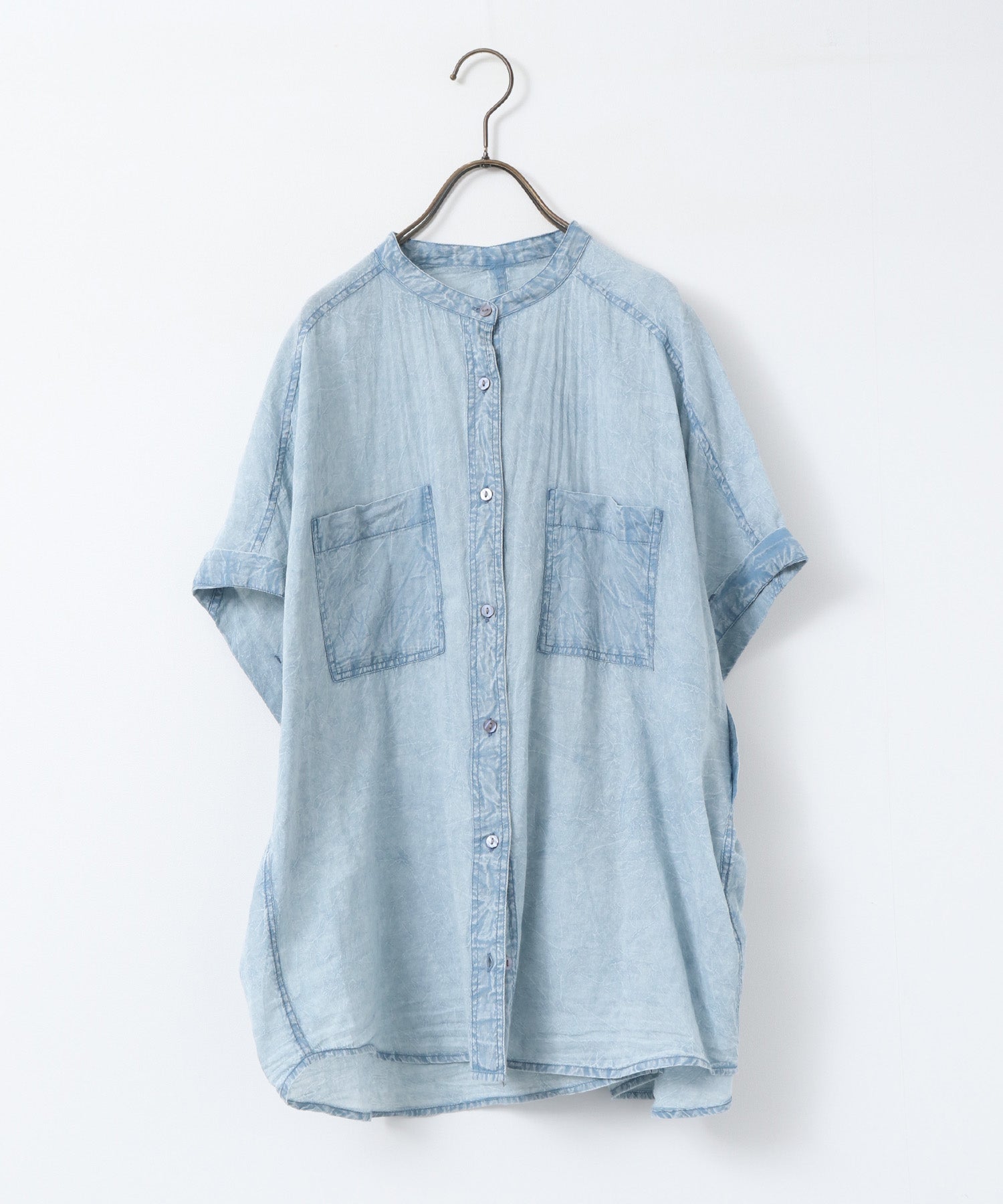 ACID-WASH SHORT-SLEEVE SHIRT