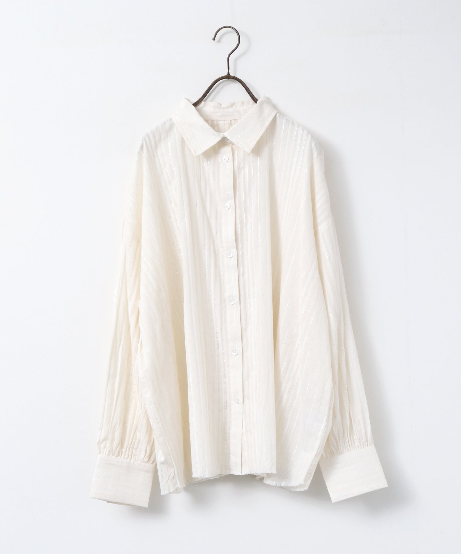 STRIPE BACK-OPEN SHIRT