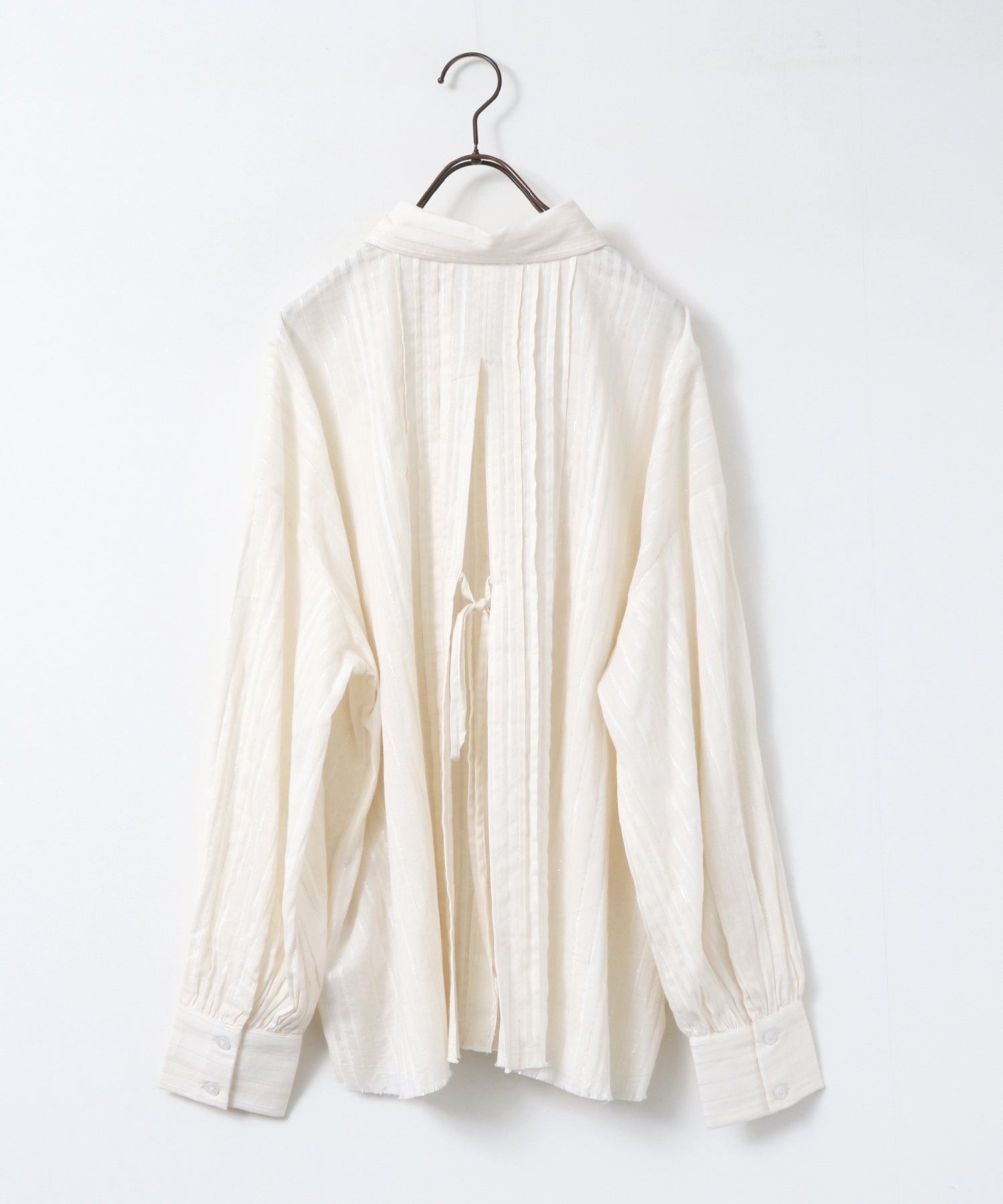 STRIPE BACK-OPEN SHIRT