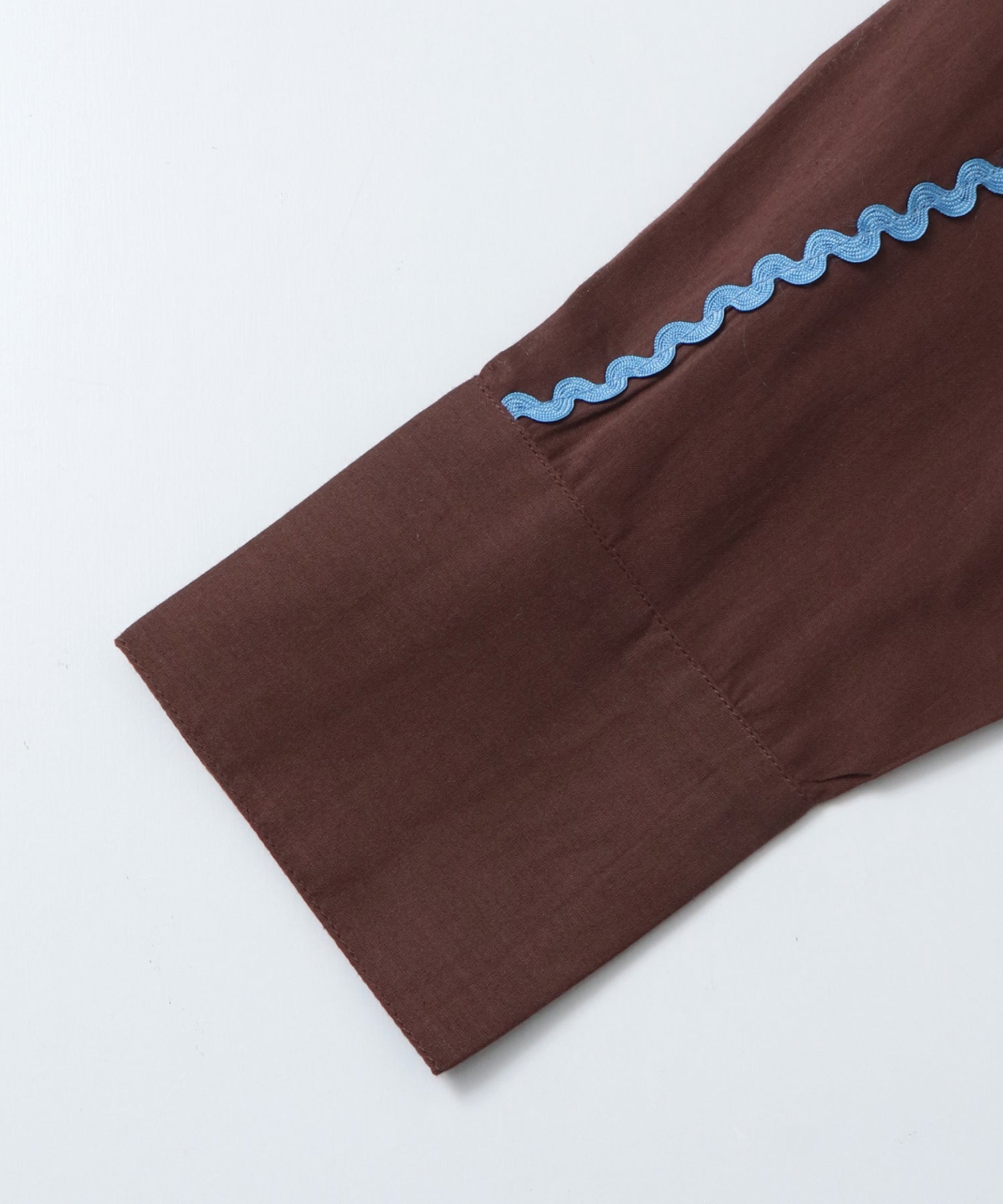 コットンボイル 配色ラインシャツ