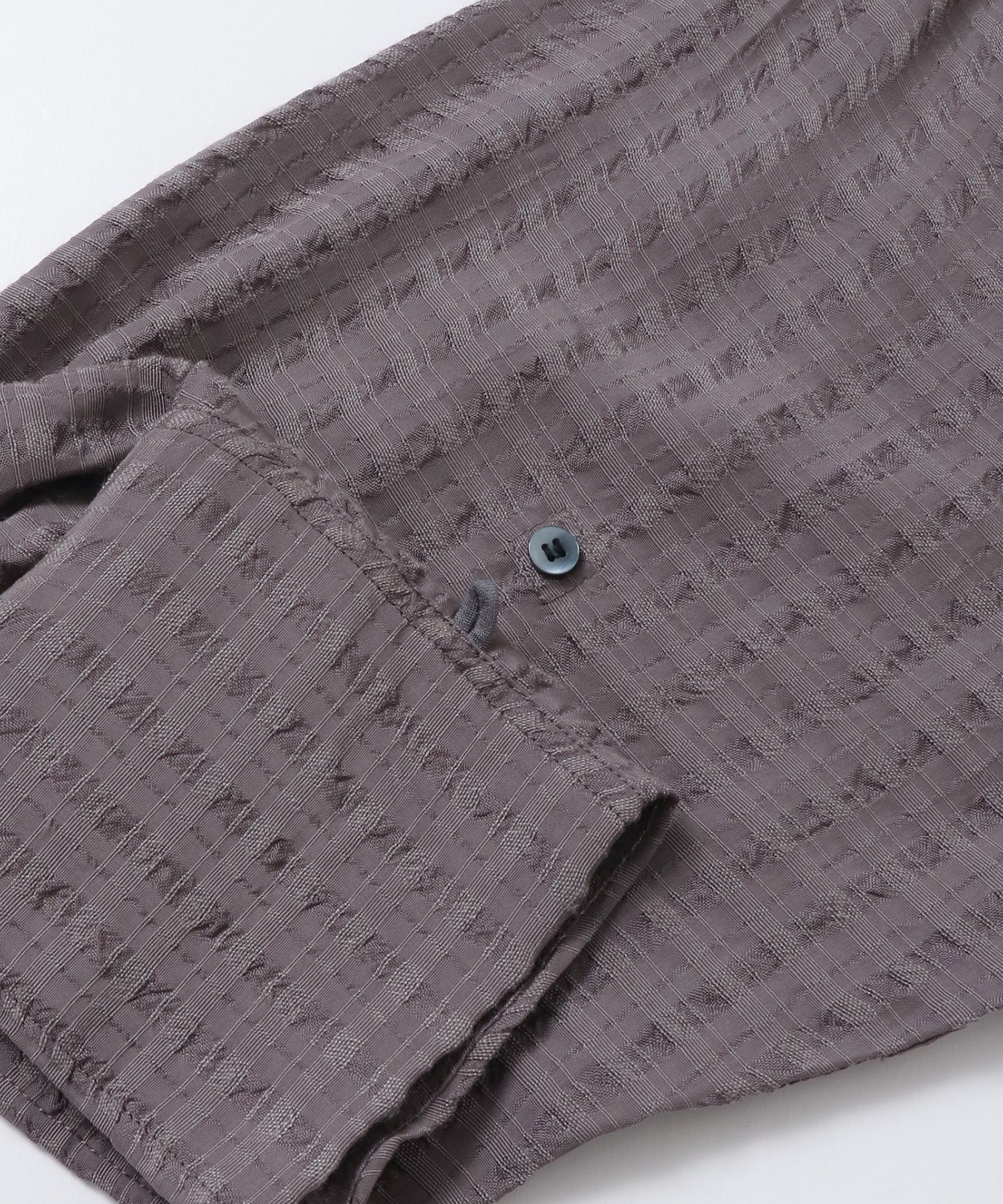 DOBBY CHECK 2-WAY SLEEVE OVERSIZED SHIRT