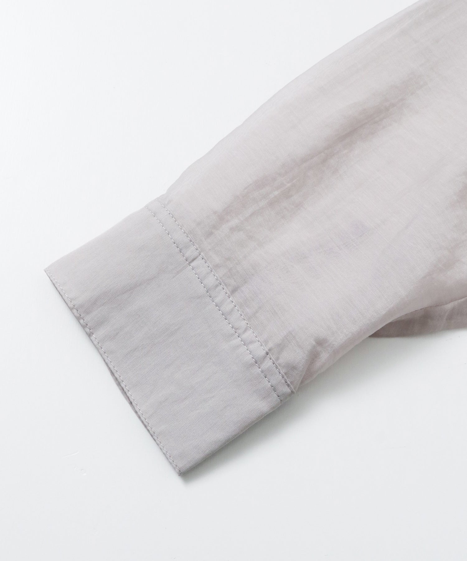 [LIMITED]  SHEER BAND COLLAR OVERSHIRT