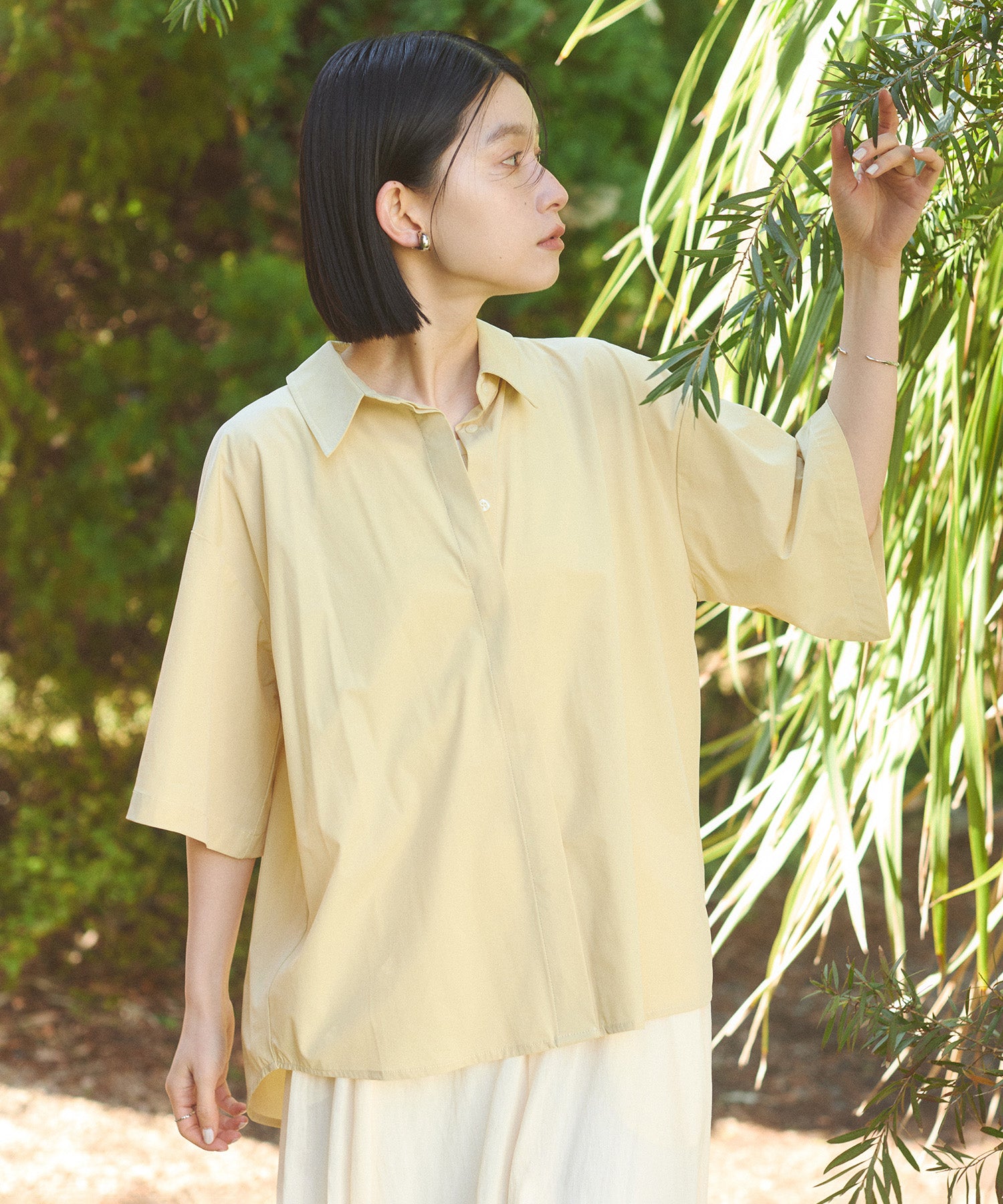 【新色追加】【接触冷感】 バックタックシャツ