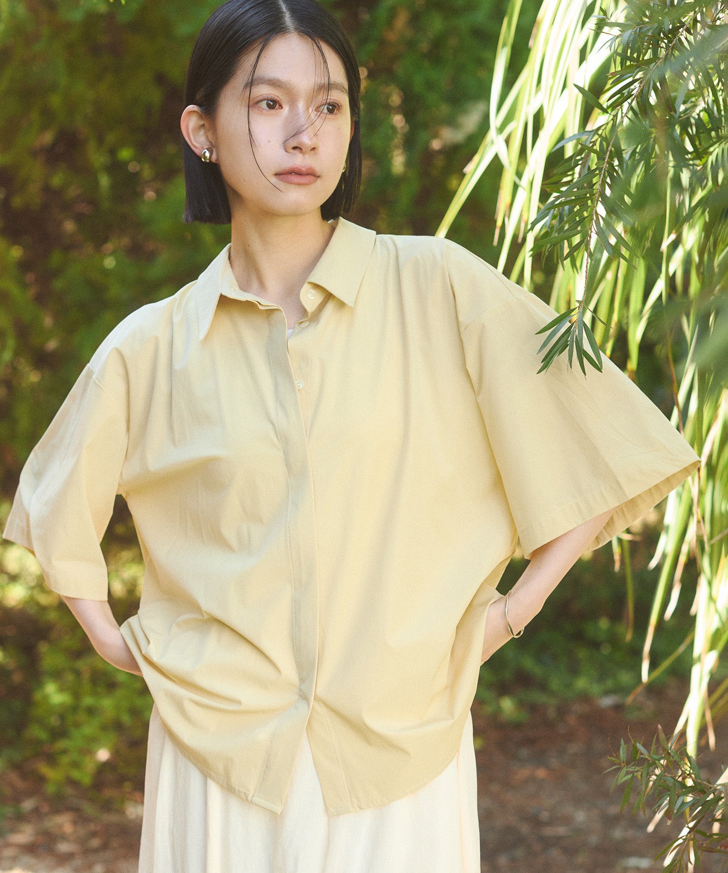 【新色追加】【接触冷感】 バックタックシャツ