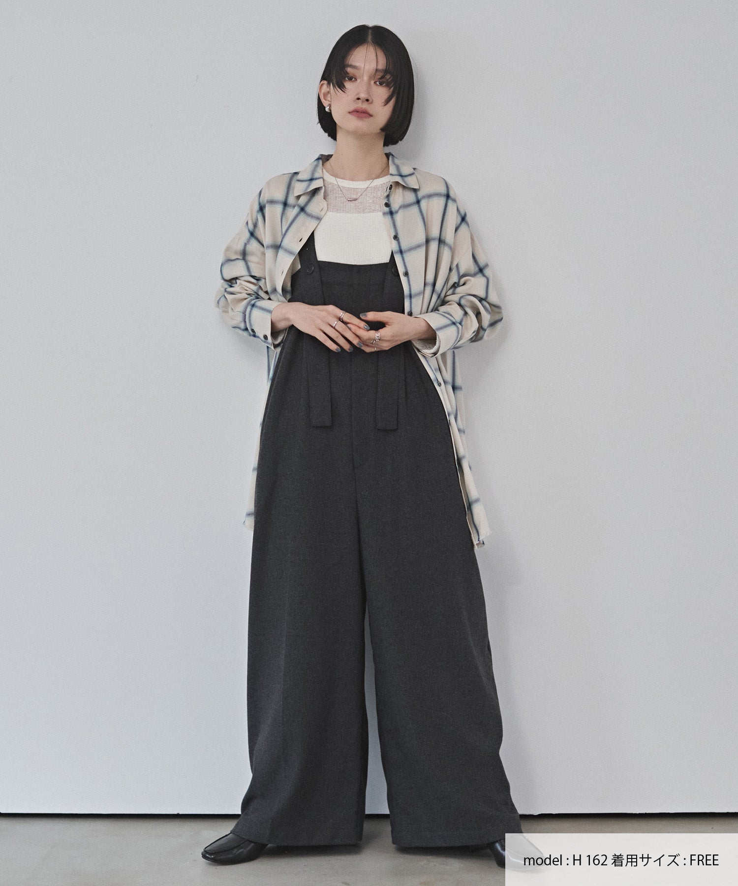 【新色追加】オンブレチェック オーバーシャツ