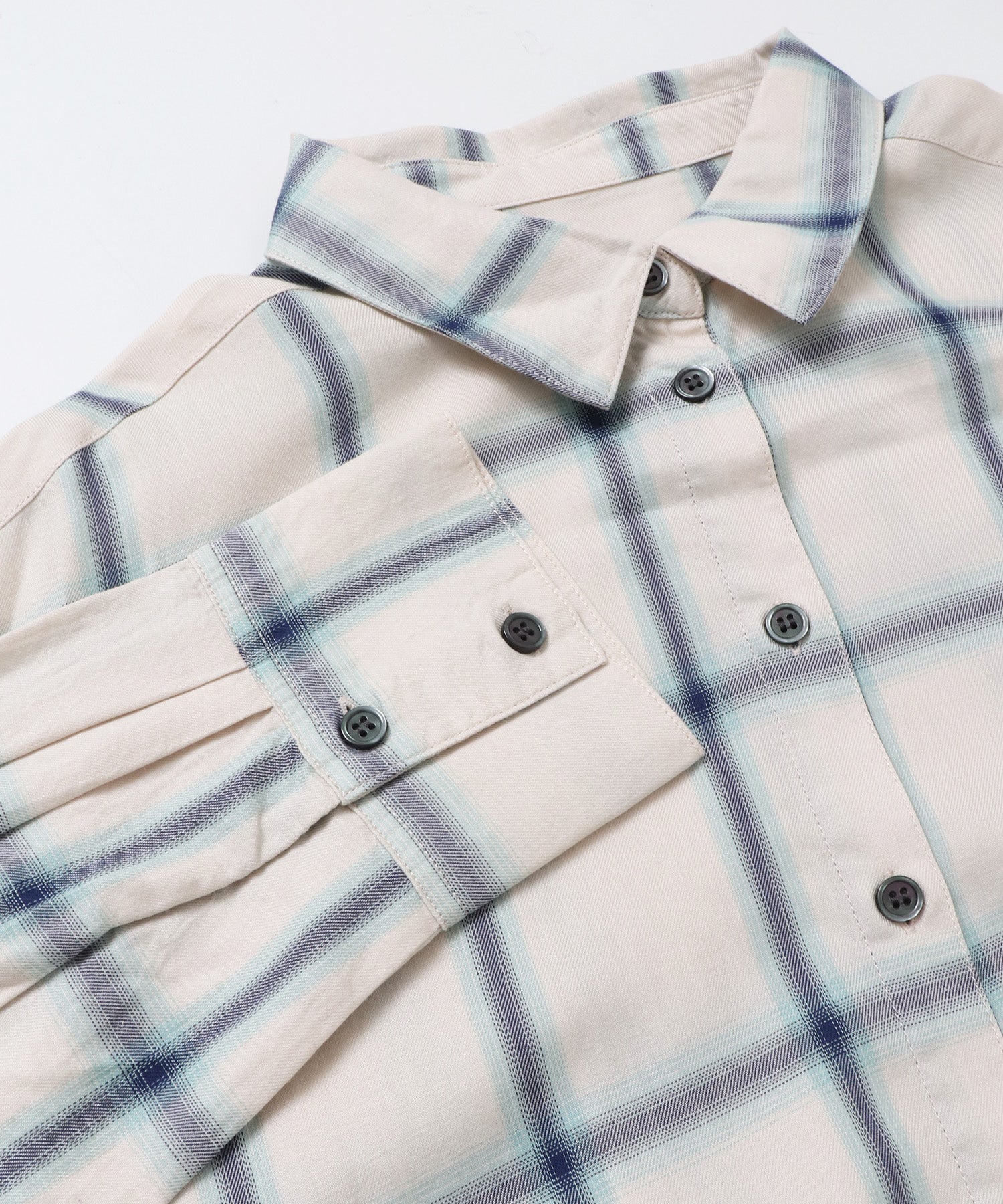 【新色追加】オンブレチェック オーバーシャツ