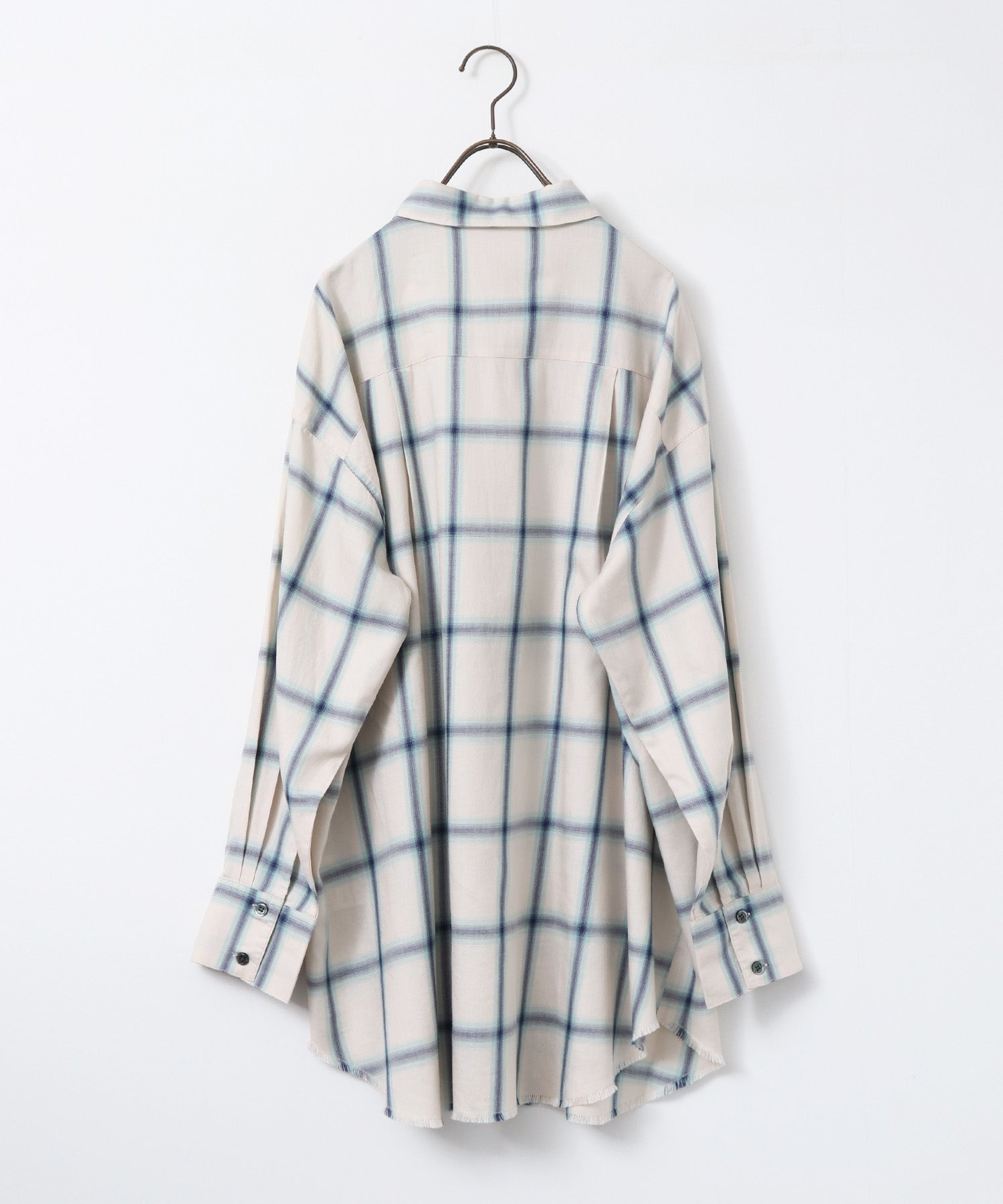 【新色追加】オンブレチェック オーバーシャツ
