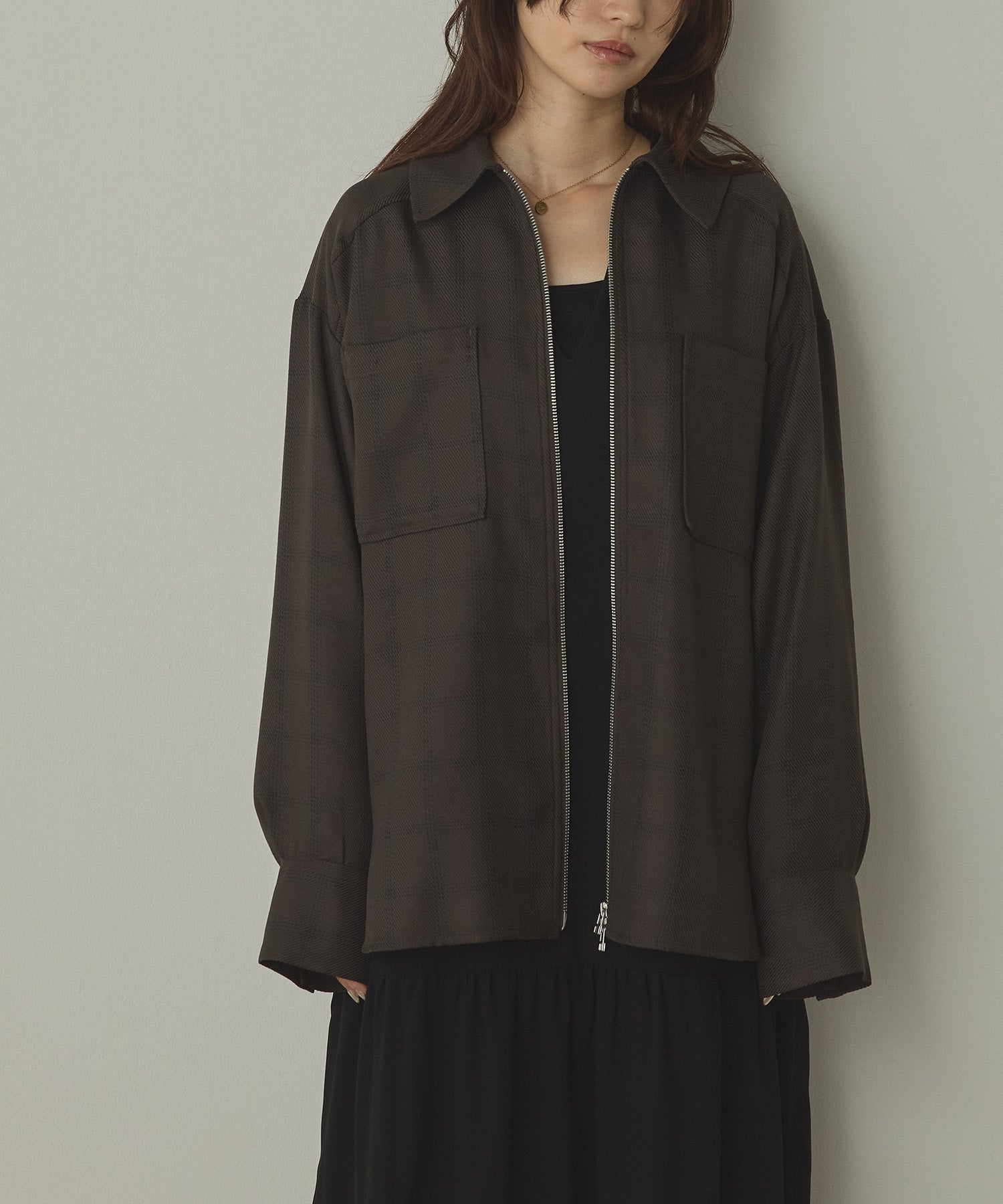 ウールライク シャツジャケット