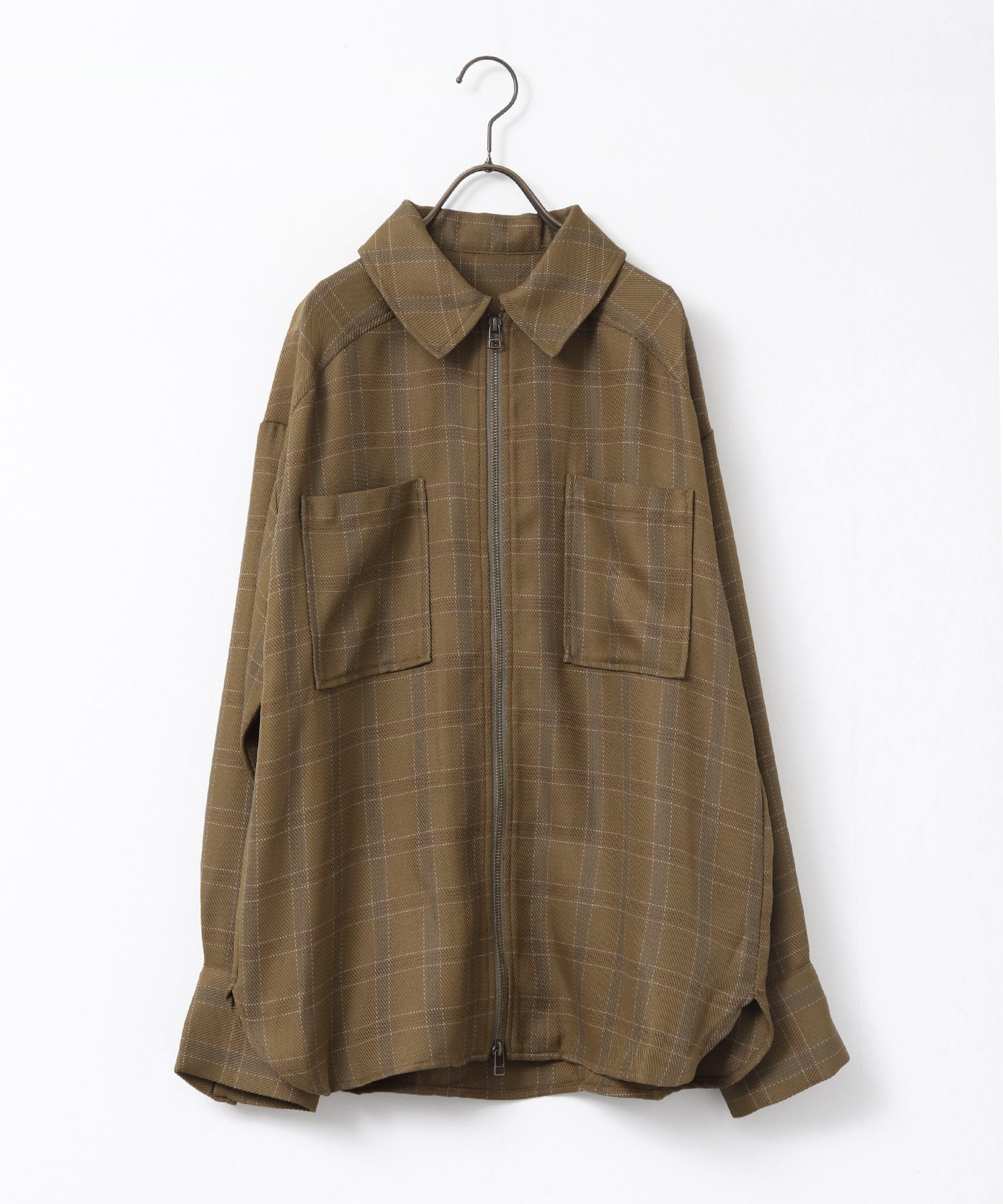 ウールライク シャツジャケット