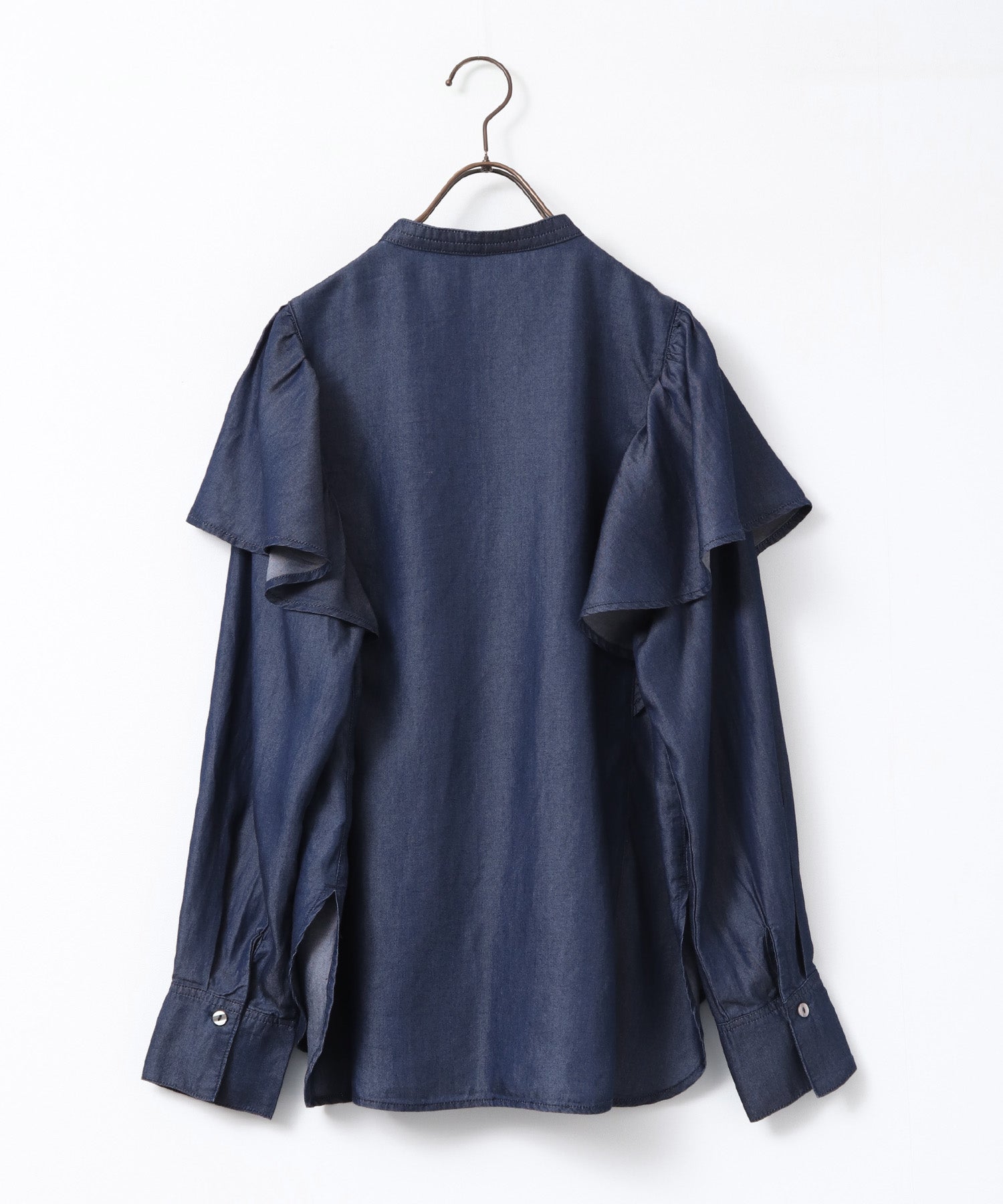 本日のみ値下げ デニムフリルシャツ　新品 145-166496.jpg