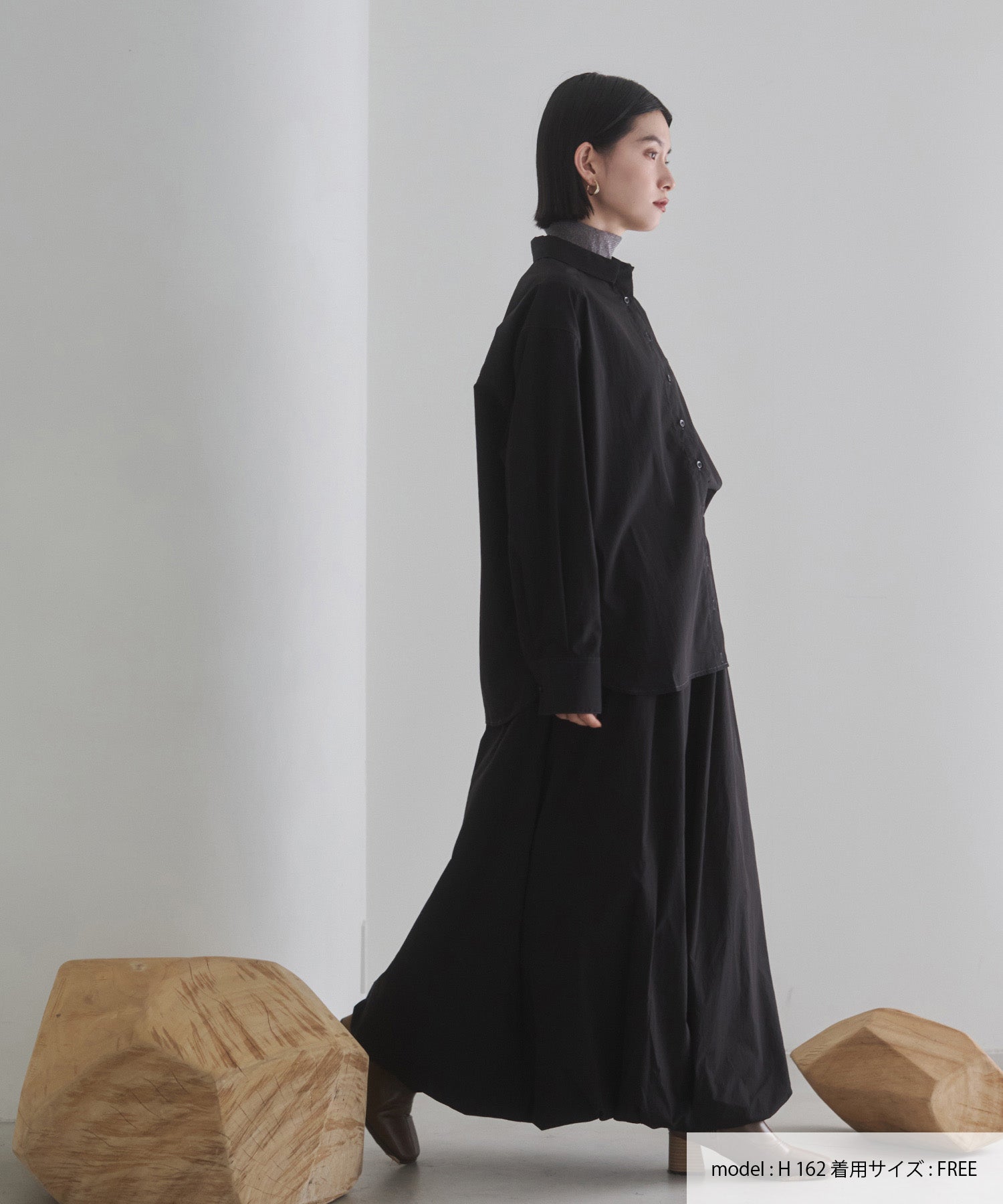 ポリエステルブロード 丈2WAYシャツ