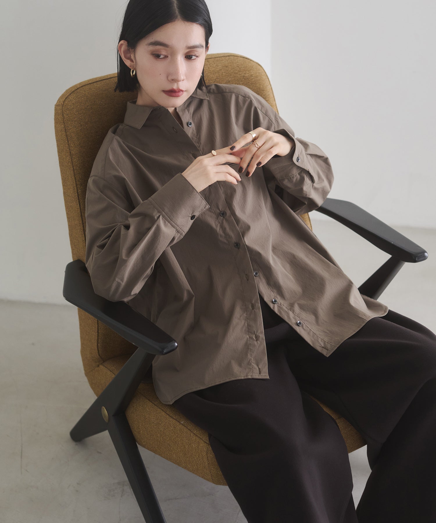 ポリエステルブロード 丈2WAYシャツ