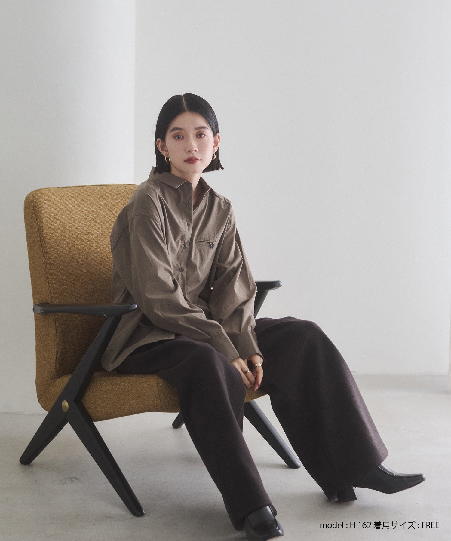 ポリエステルブロード 丈2WAYシャツ