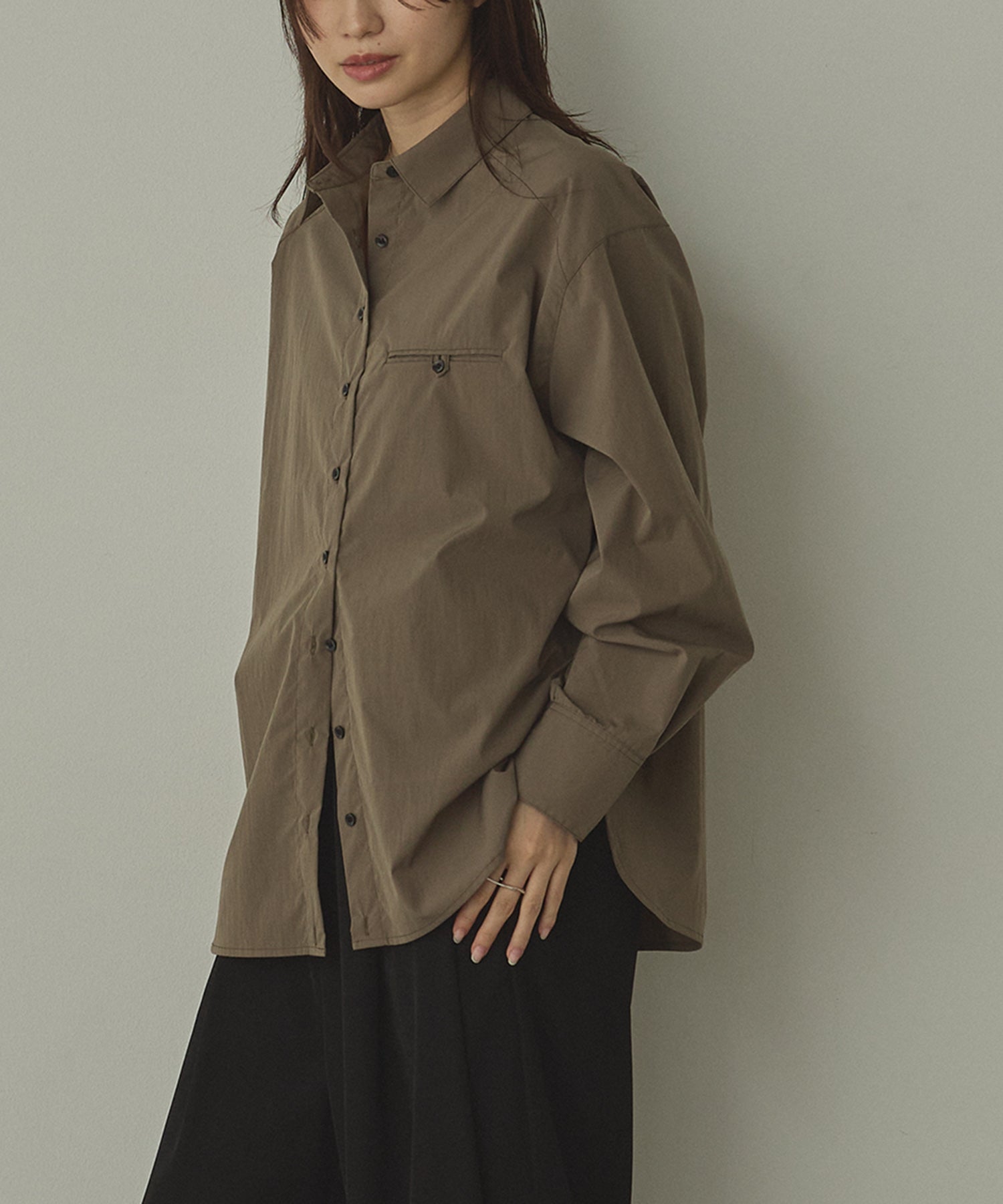ポリエステルブロード 丈2WAYシャツ