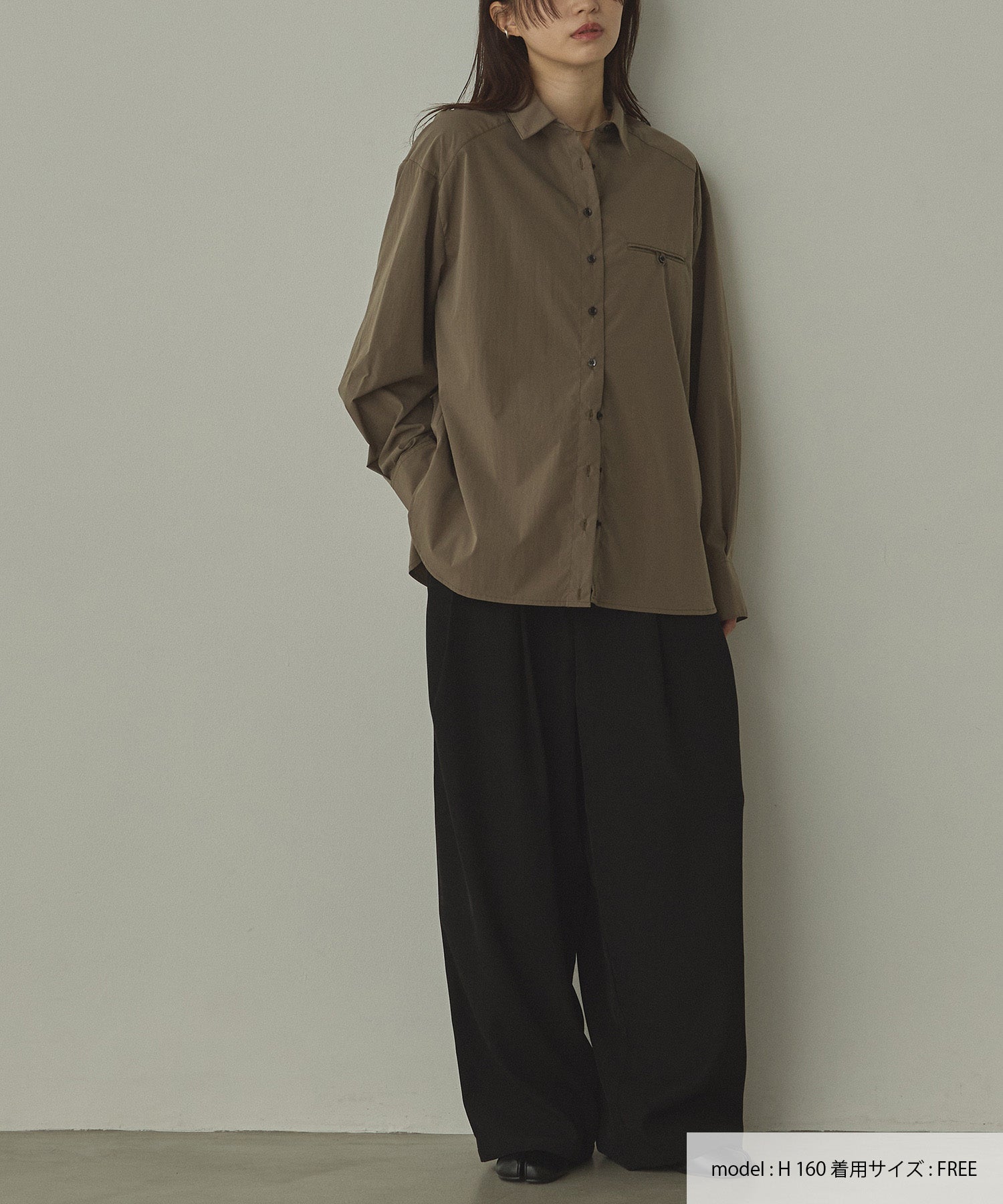 ポリエステルブロード 丈2WAYシャツ