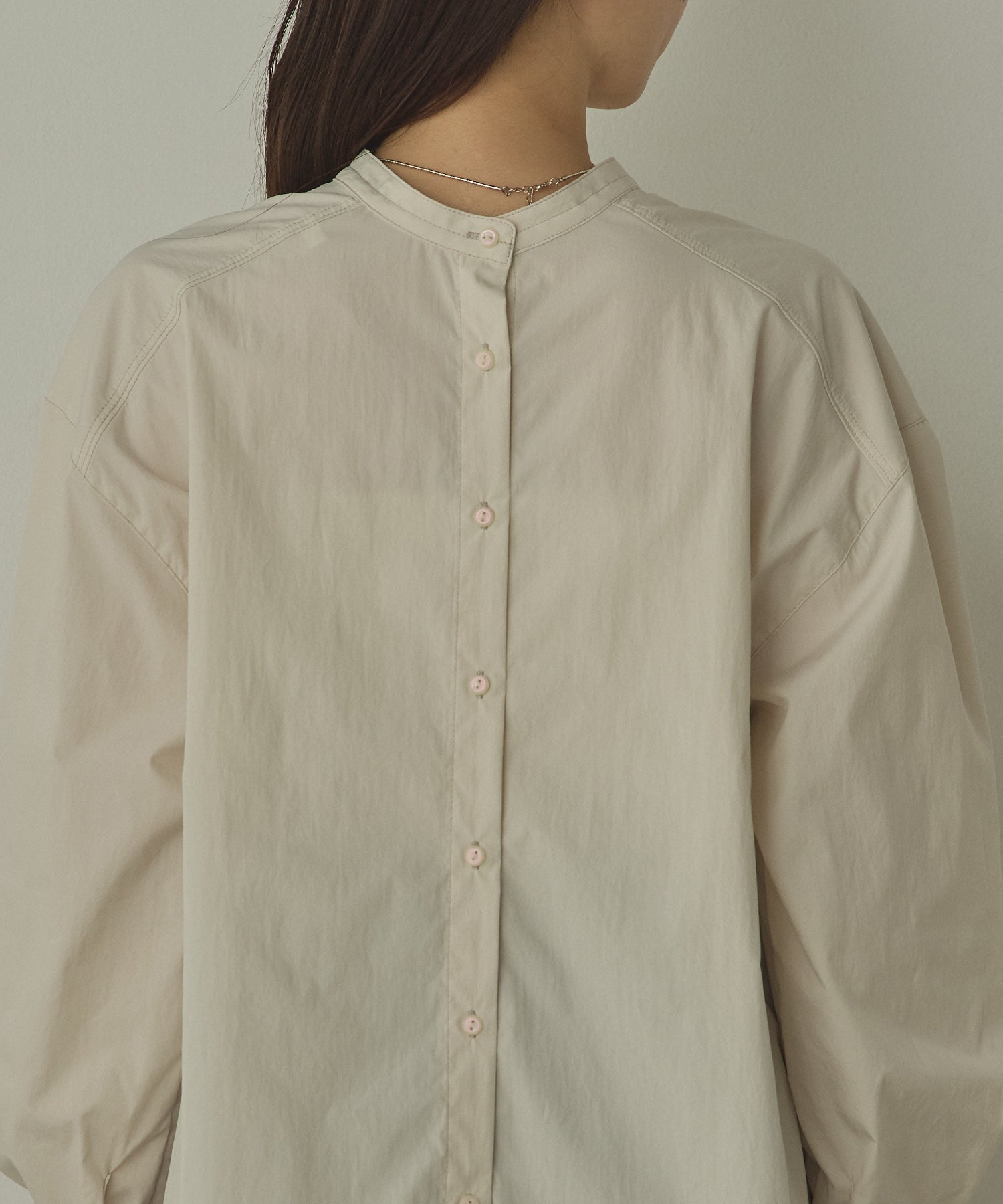 POLYESTER 2WAY FRILL SHIRT