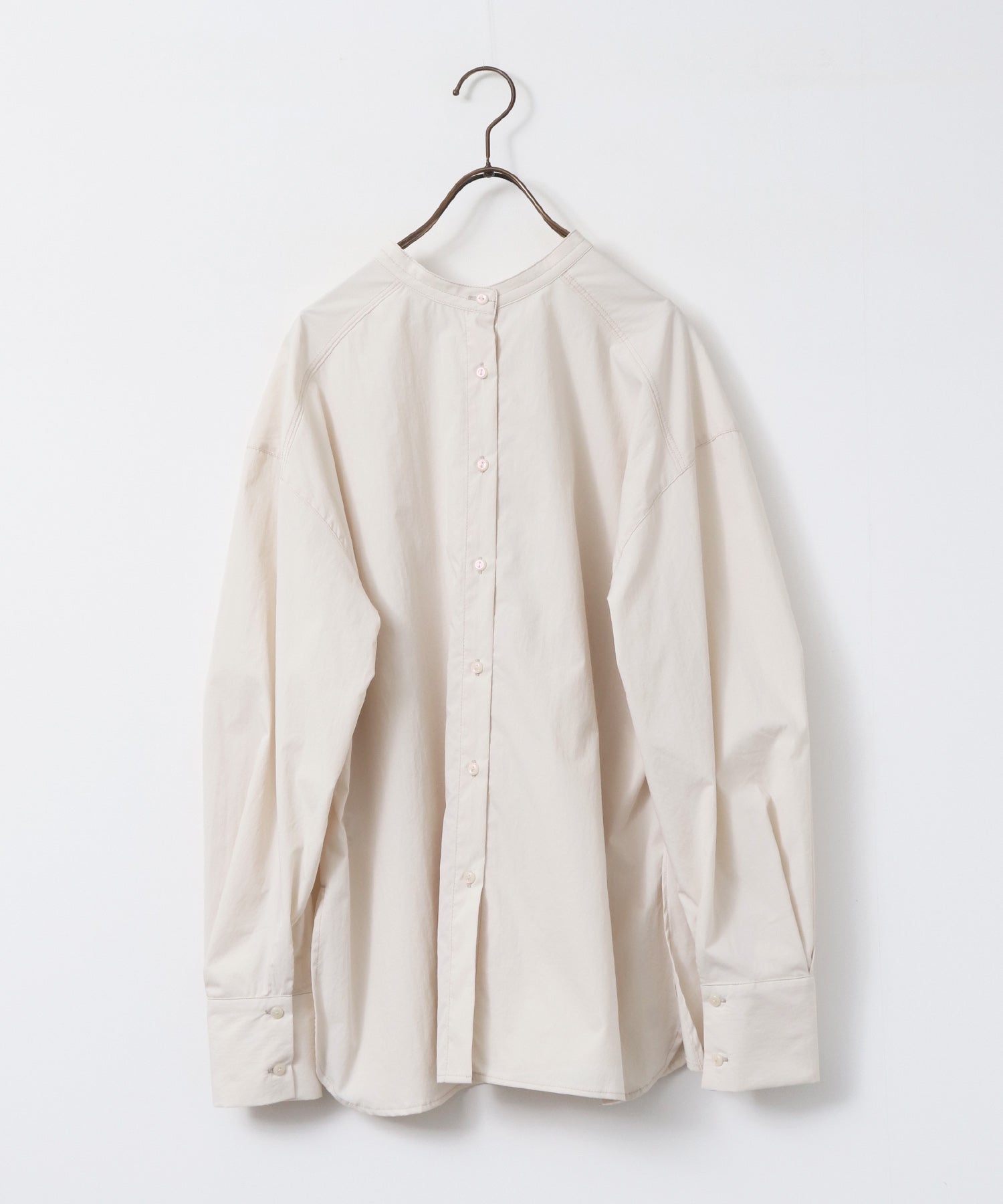 ポリエステルブロード 前後2WAYフリルシャツ