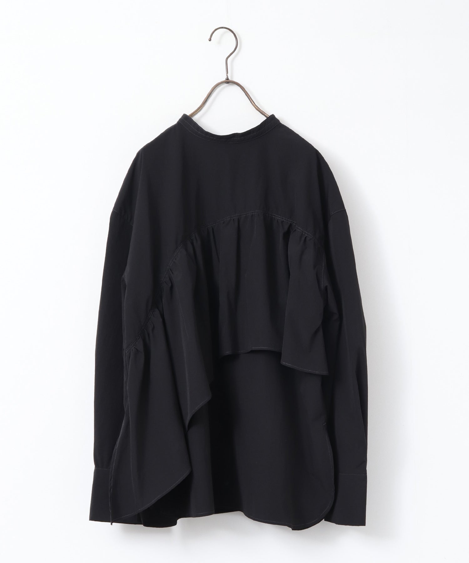 ポリエステルブロード 前後2WAYフリルシャツ