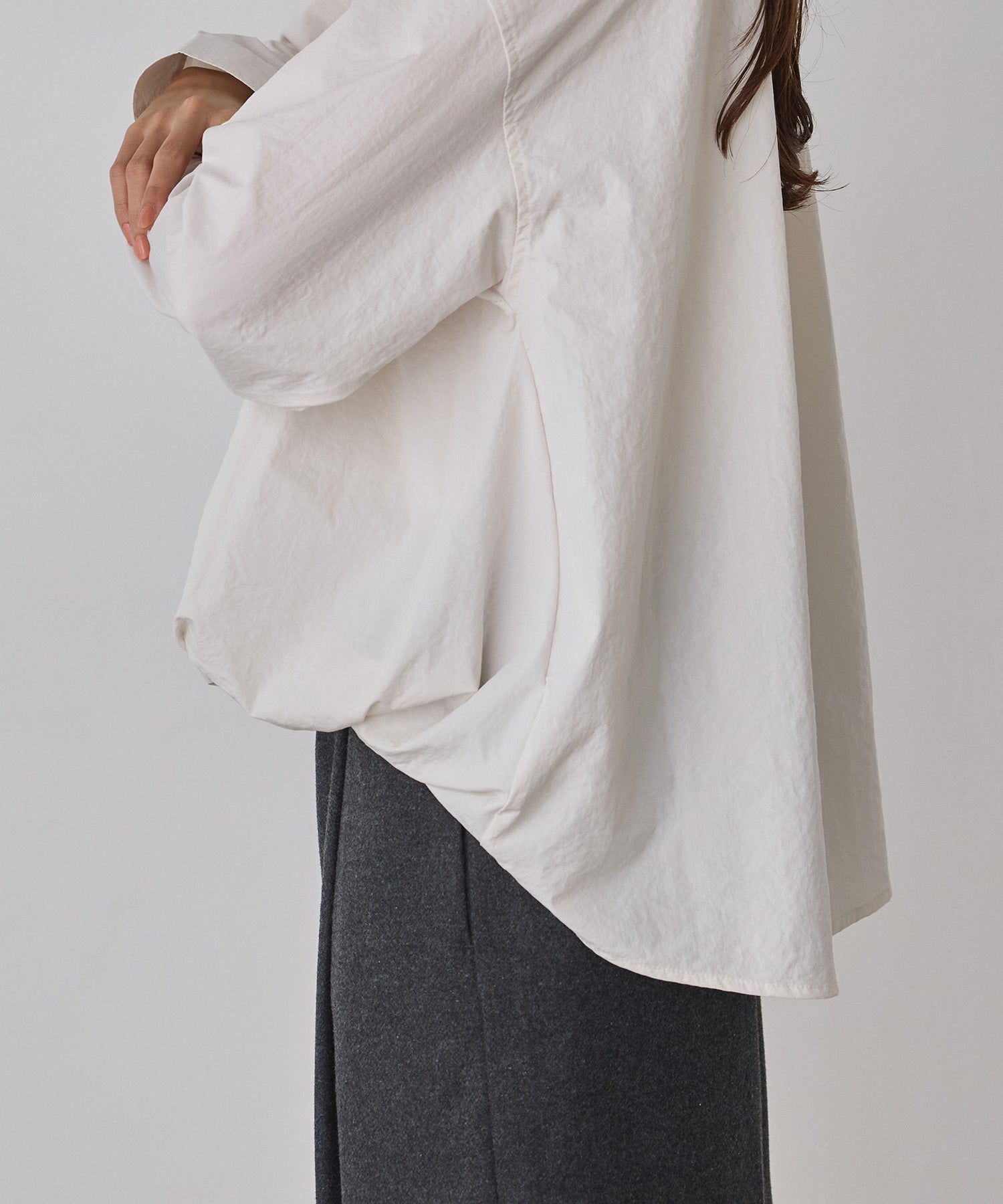 ポリエステルブロード バルーンシャツ