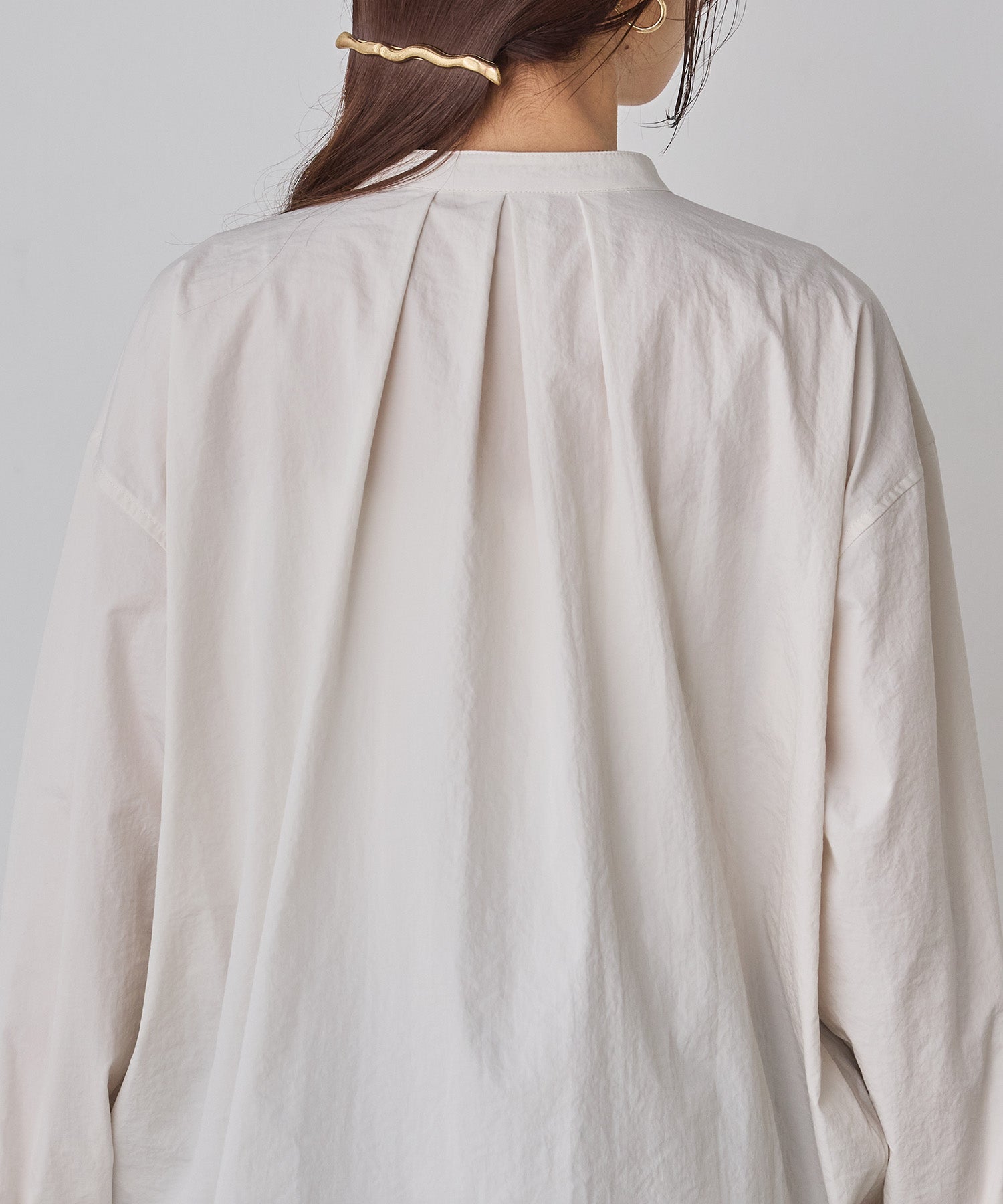 ポリエステルブロード バルーンシャツ