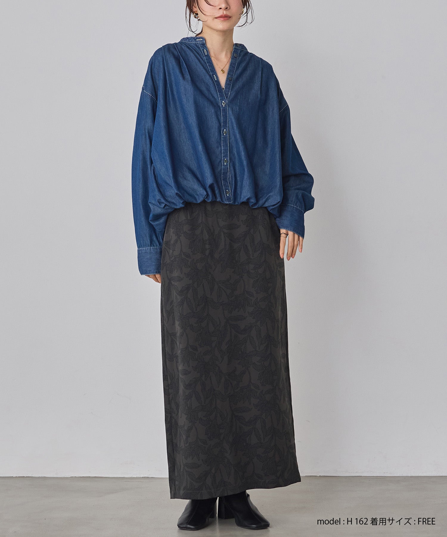 ポリエステルブロード バルーンシャツ