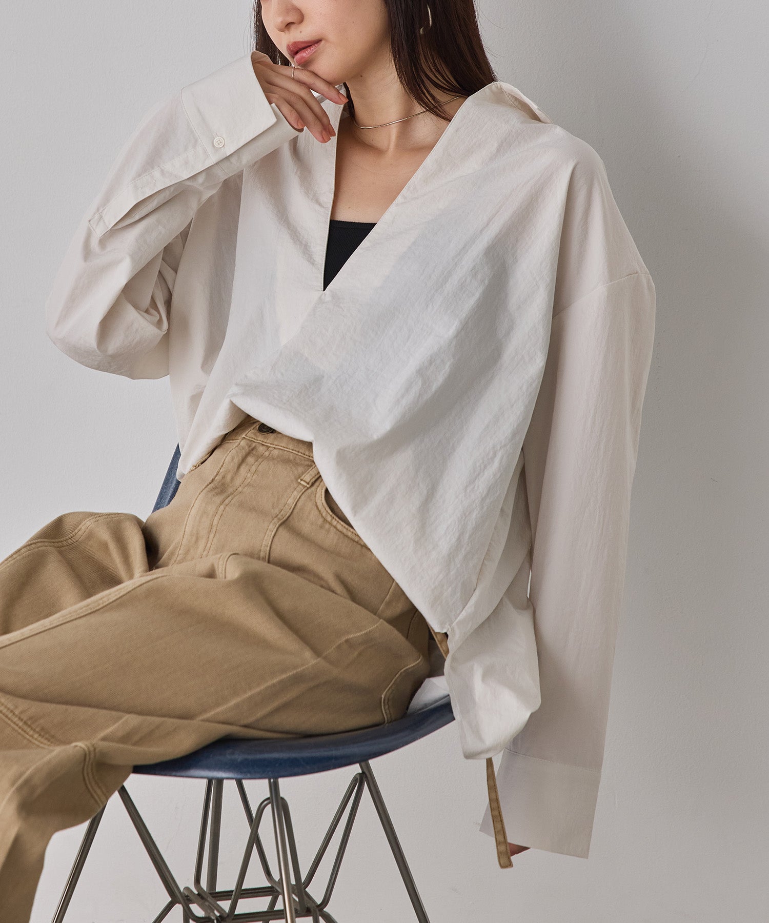 BROAD/TENCEL DENIM SKIPPER SHIRT