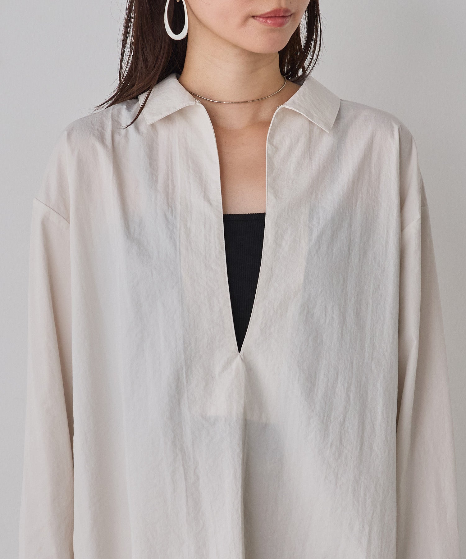 LIMITED] BROAD/TENCEL DENIM SKIPPER SHIRT