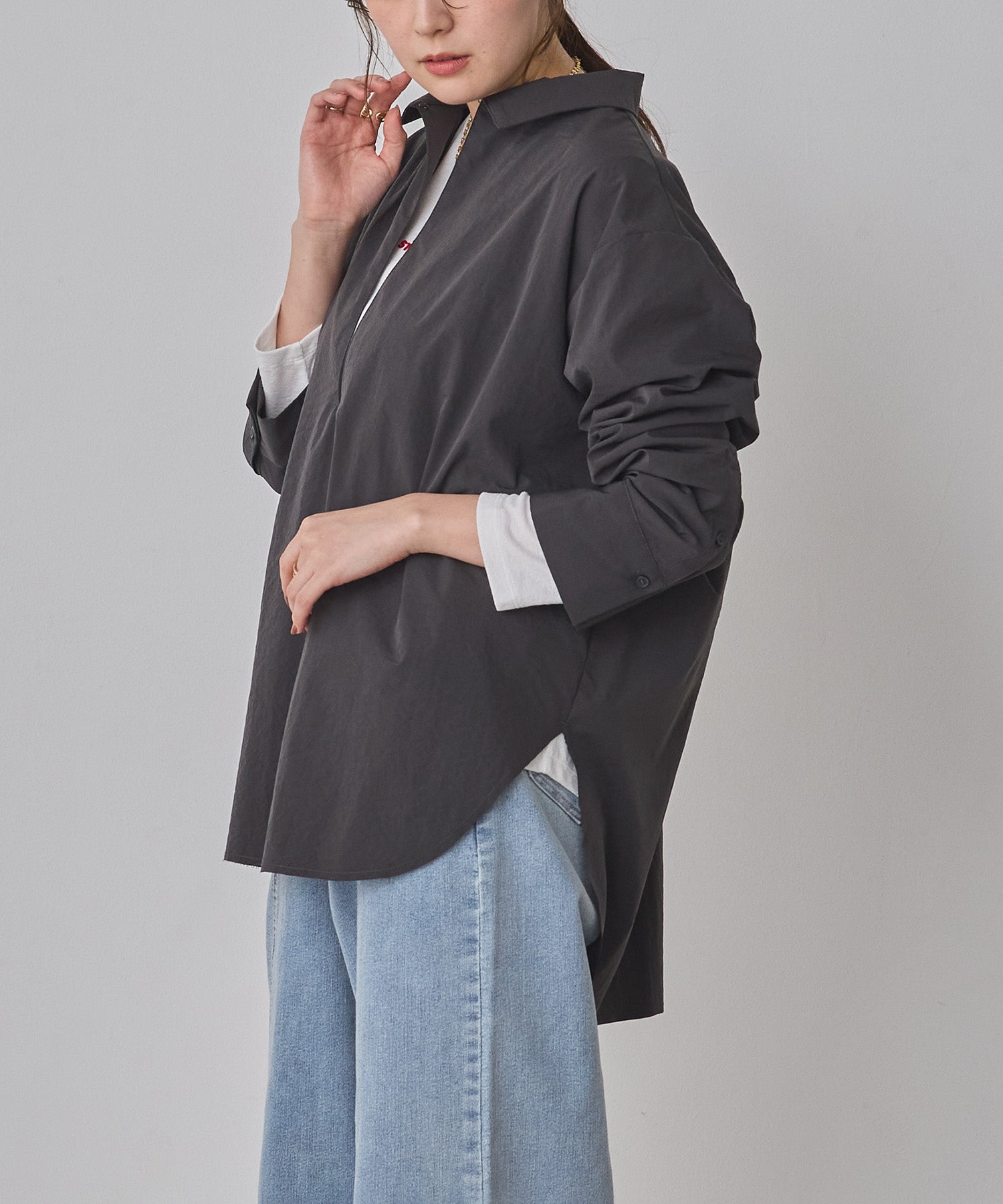 BROAD/TENCEL DENIM SKIPPER SHIRT