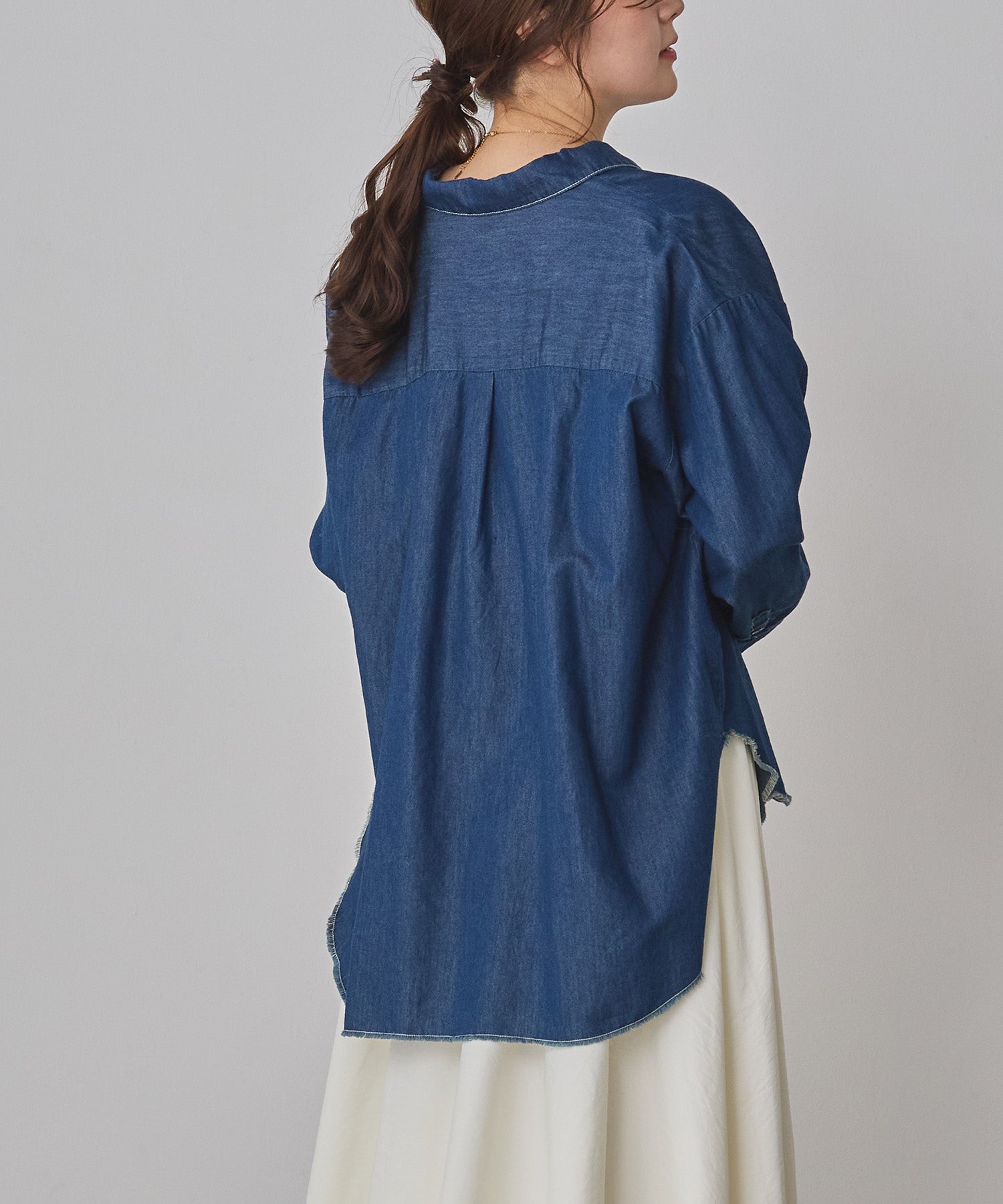 BROAD/TENCEL DENIM SKIPPER SHIRT