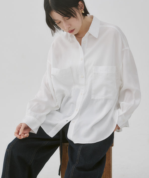 Tencel Denim Product Dyed Oversized Shirt
