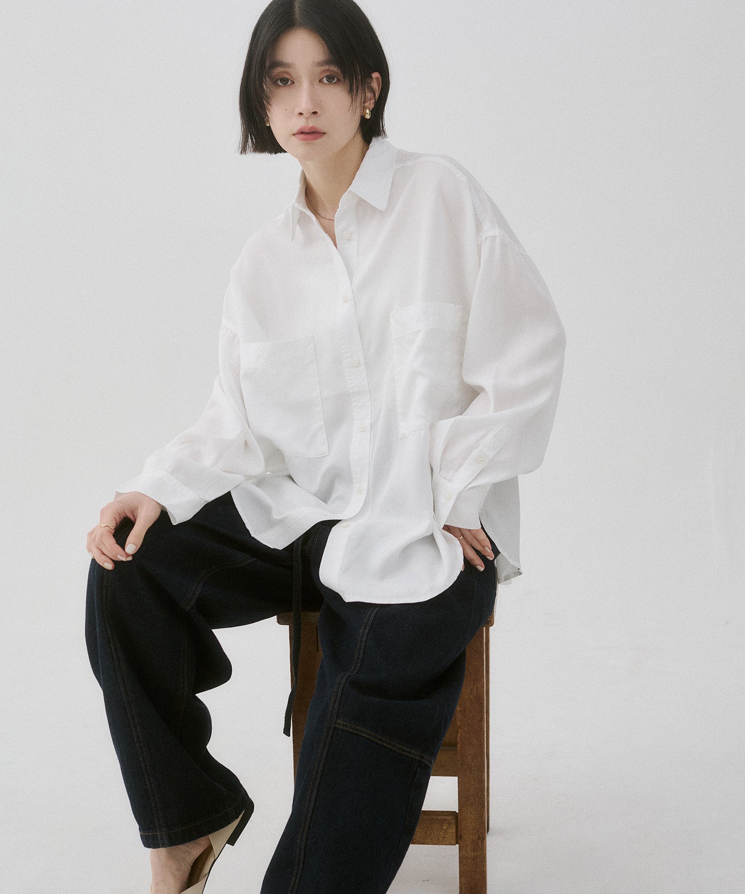 LIMITED] TENCEL DENIM PIECE-DYED OVERSHIRT